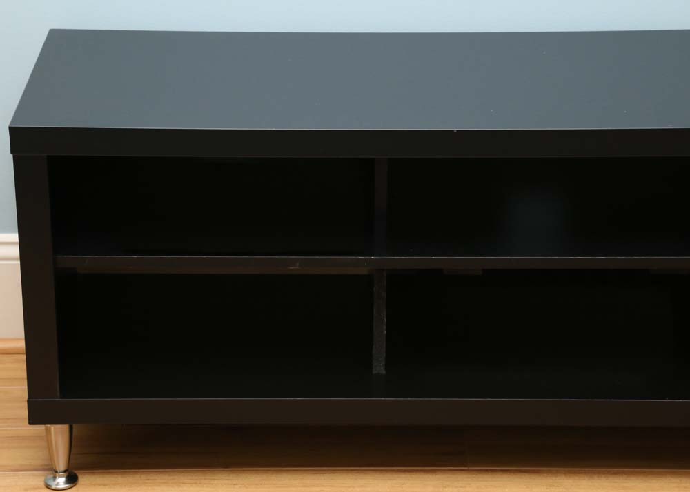 Contemporary Black Media Console