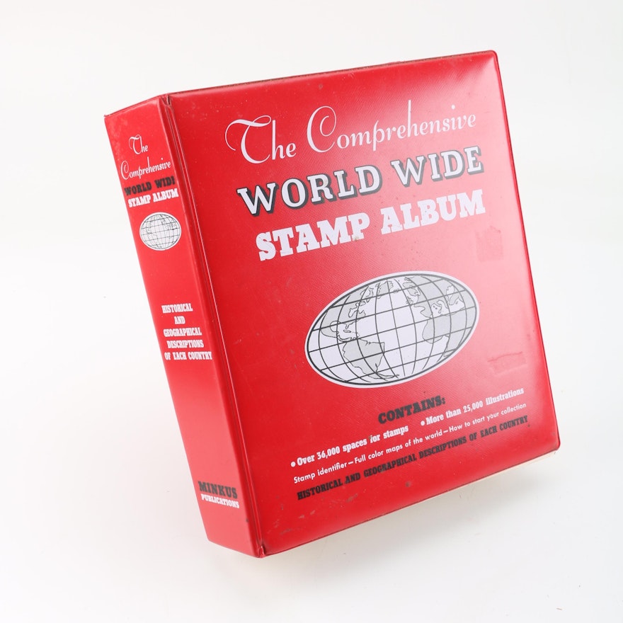 "The Comprehensive World Wide Stamp Album" With Cancelled Stamps