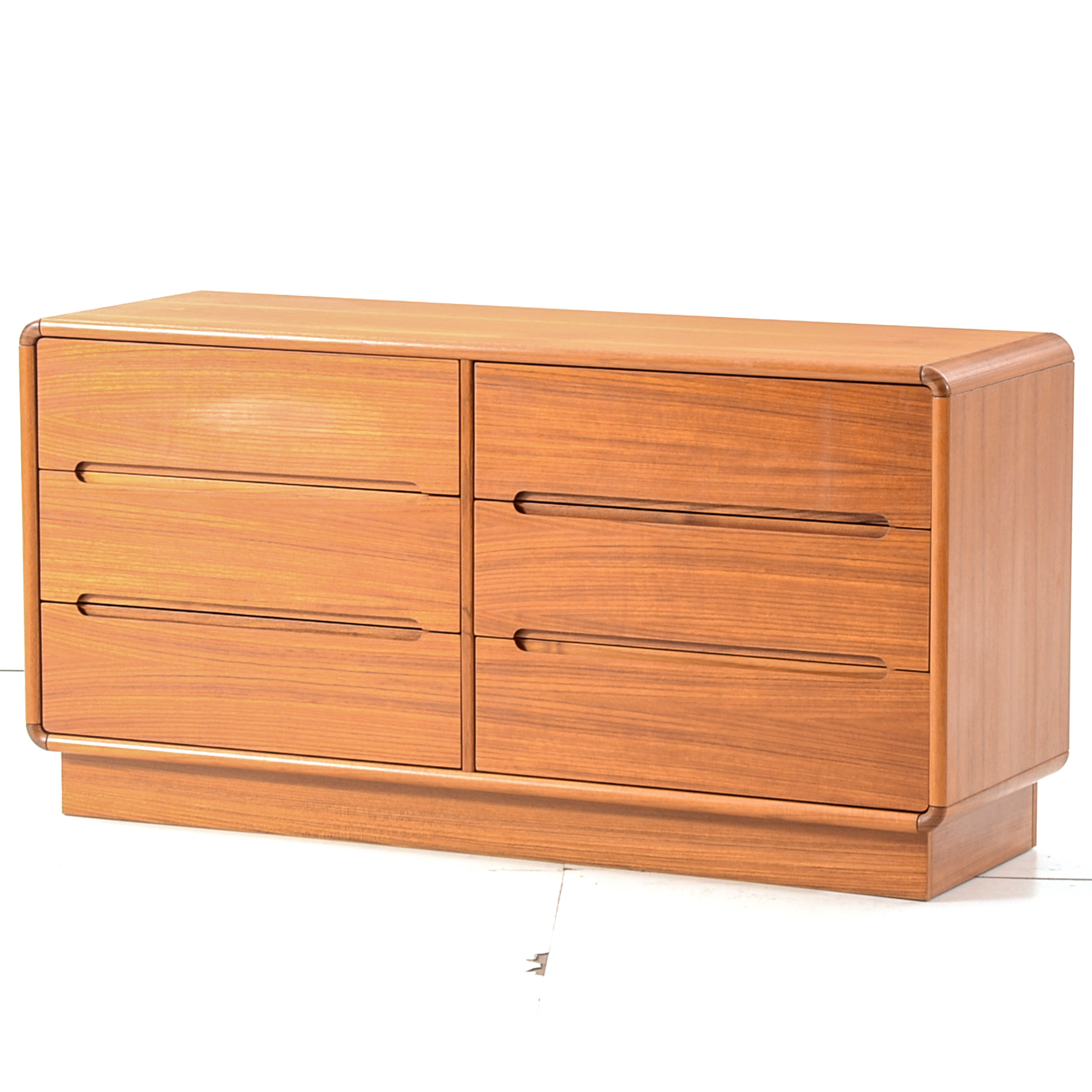 Danish Modern Teak Dresser and Wall Mirror