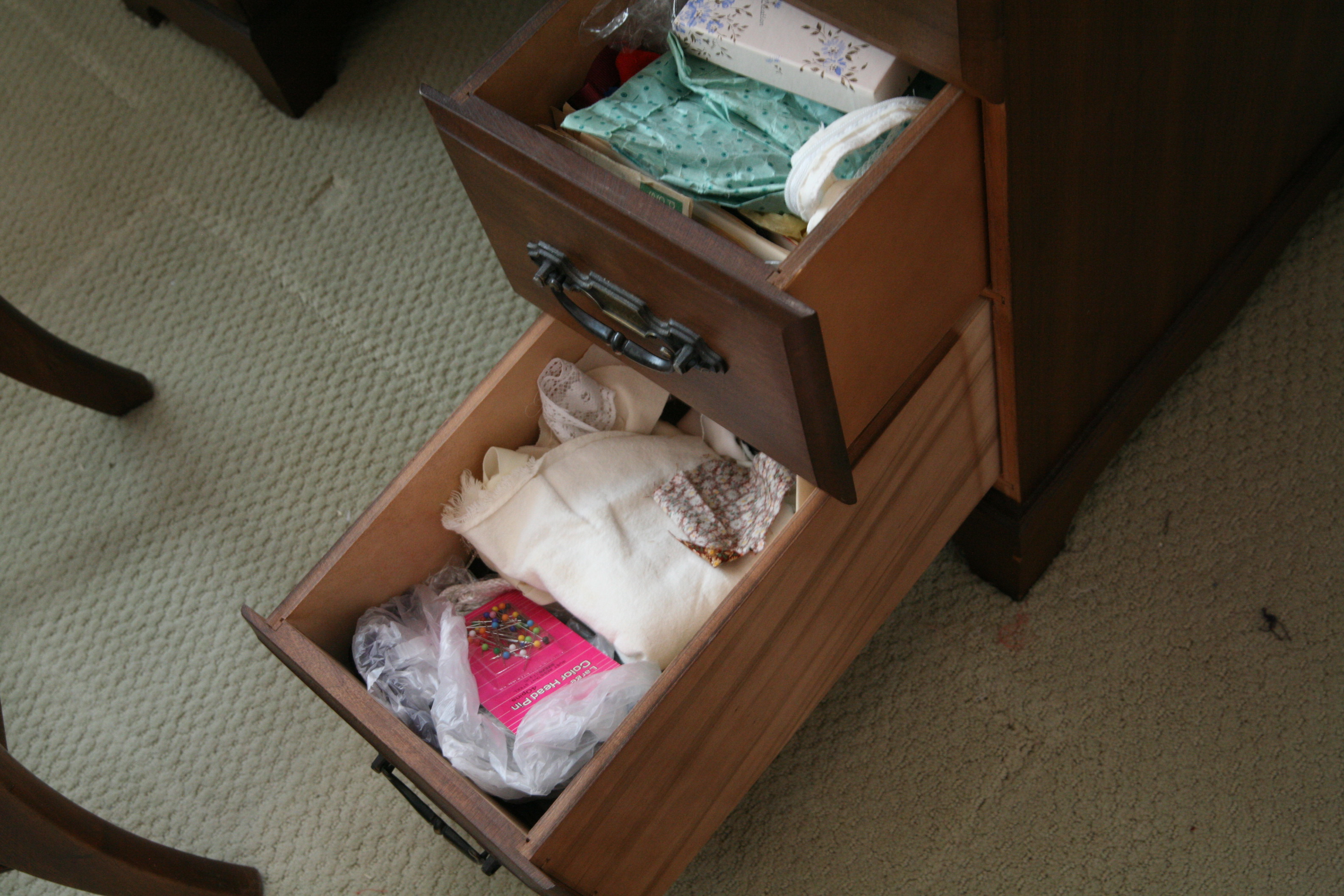 Elna "Carina" Electronic Sewing Machine and Knee Hole Sewing Table