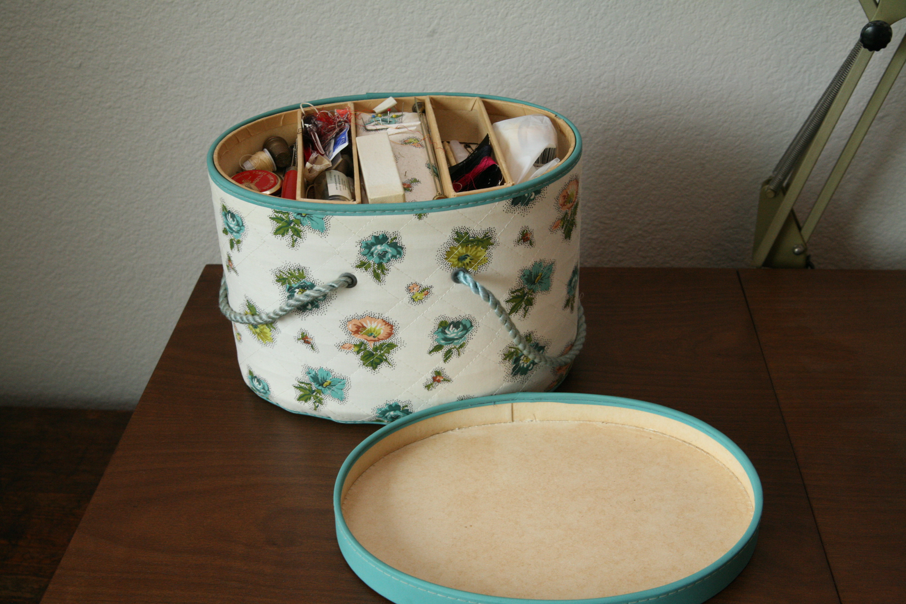 Elna "Carina" Electronic Sewing Machine and Knee Hole Sewing Table