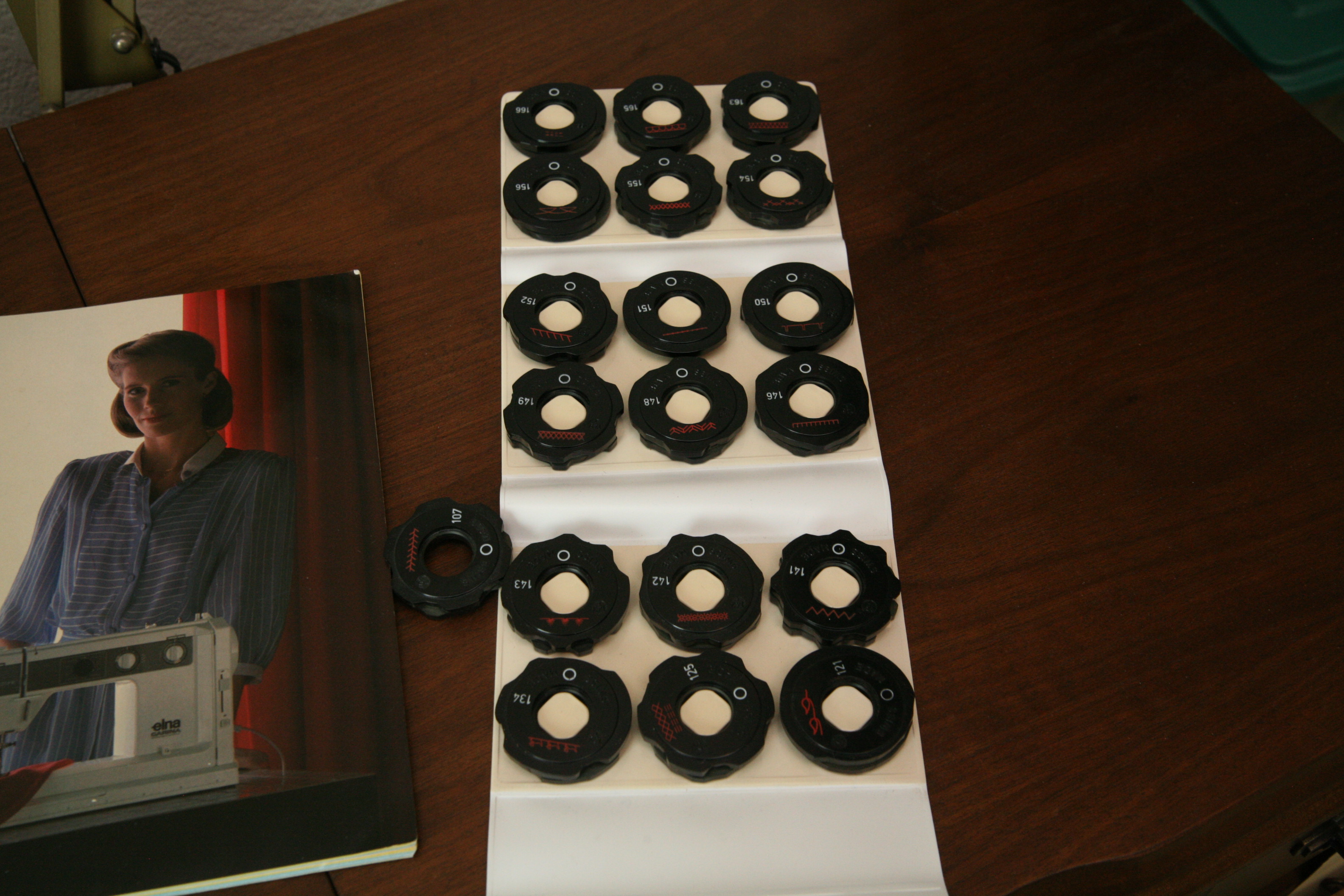 Elna "Carina" Electronic Sewing Machine and Knee Hole Sewing Table