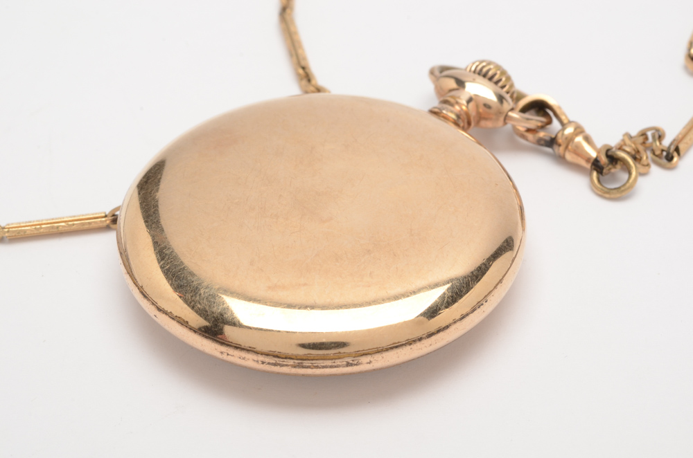 Antique Waltham Pocket Watch with Gold Filled Fob and Double Blade Pocket Knife