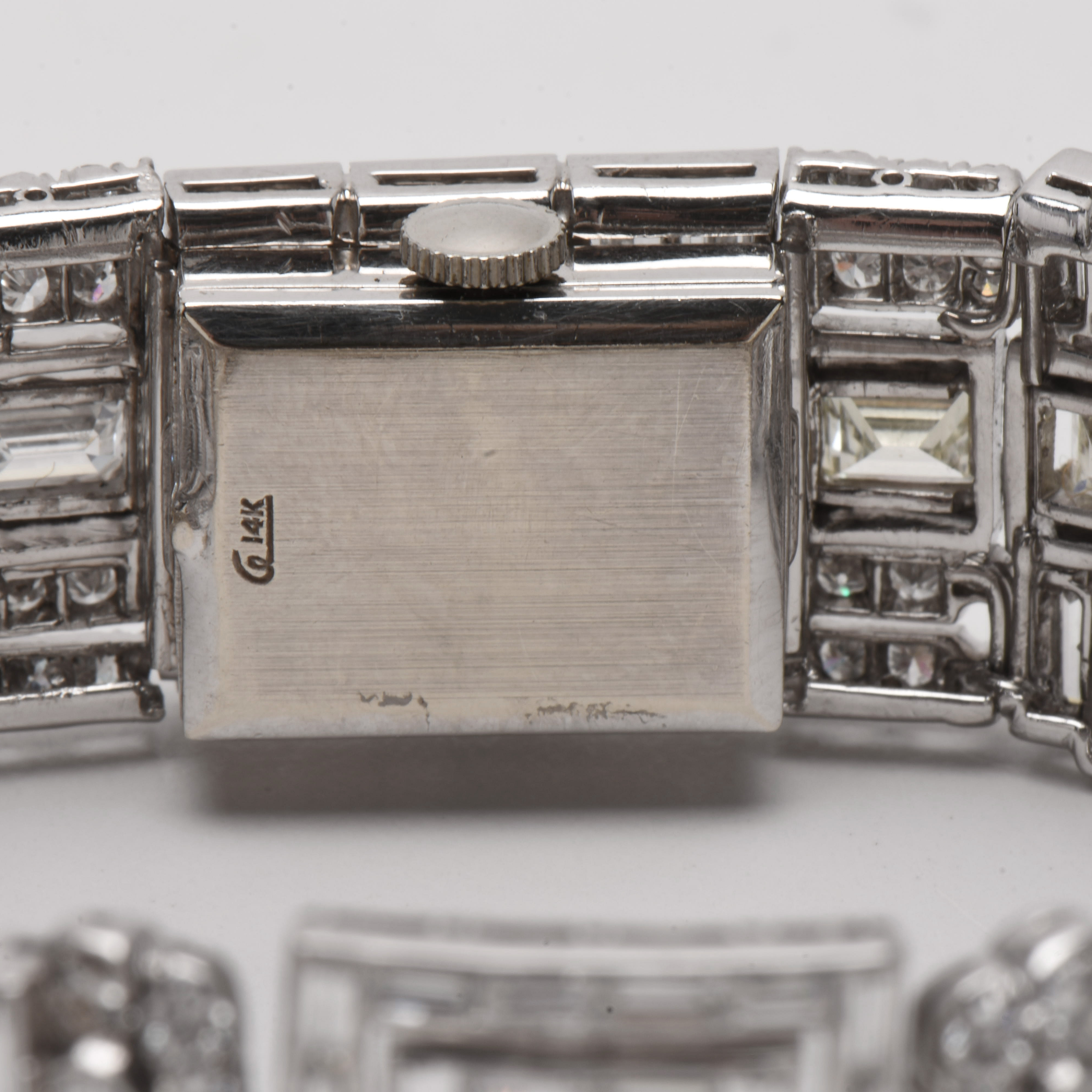 Vintage 14K White Gold and Platinum 23.33 CTW Diamond Watch Bracelet