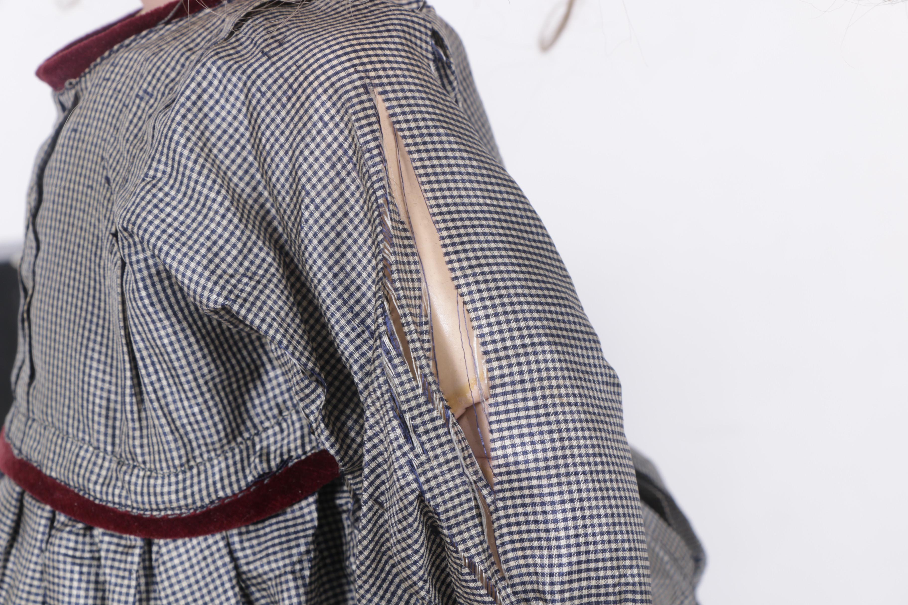 Antique German Bisque and Composition Doll with China Head Dolls and Accessories