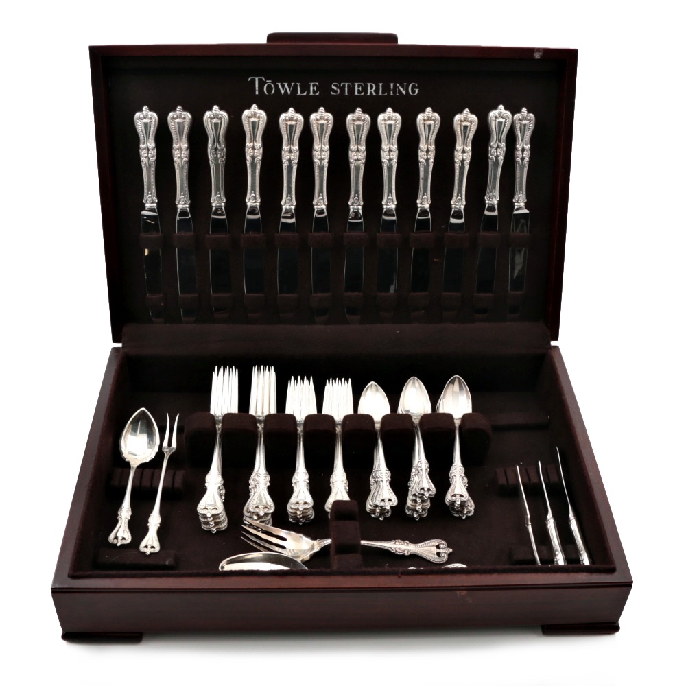 Towle "Old Colonial" Sterling Silver Flatware, Service for Twelve