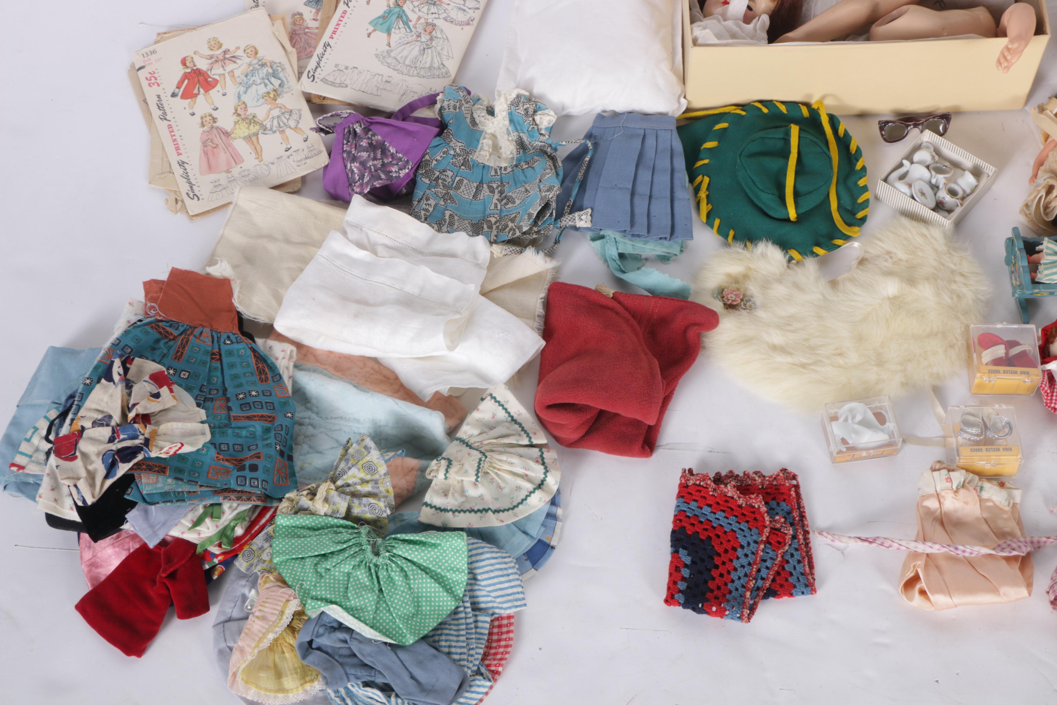 1950s Madame Alexander "Cissy" Doll with Vintage Dolls and Accessories