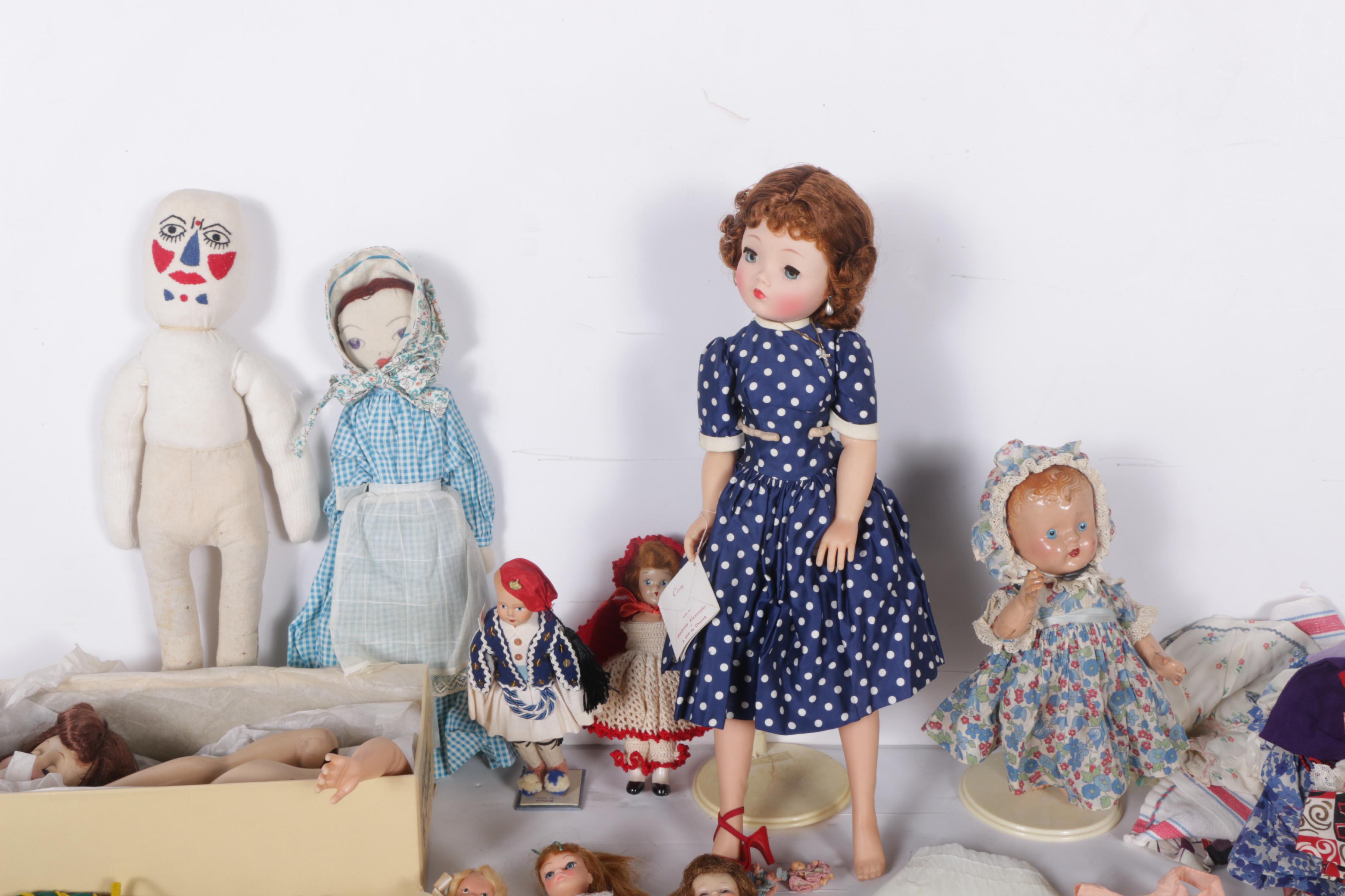 1950s Madame Alexander "Cissy" Doll with Vintage Dolls and Accessories