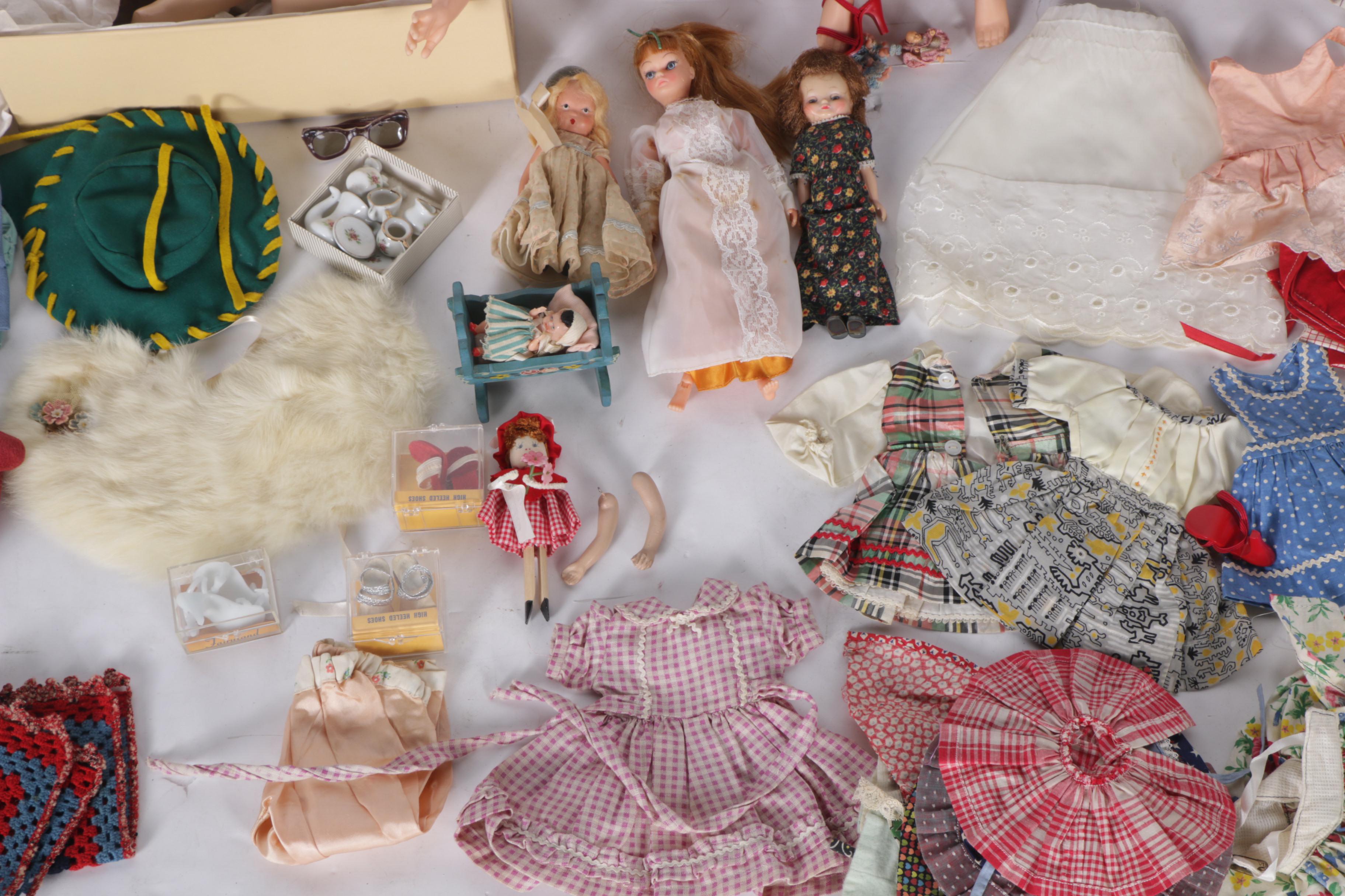 1950s Madame Alexander "Cissy" Doll with Vintage Dolls and Accessories