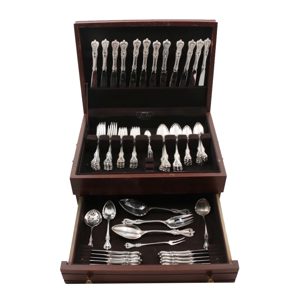 Towle Sterling Silver Service for Twelve in "Old Colonial" Pattern