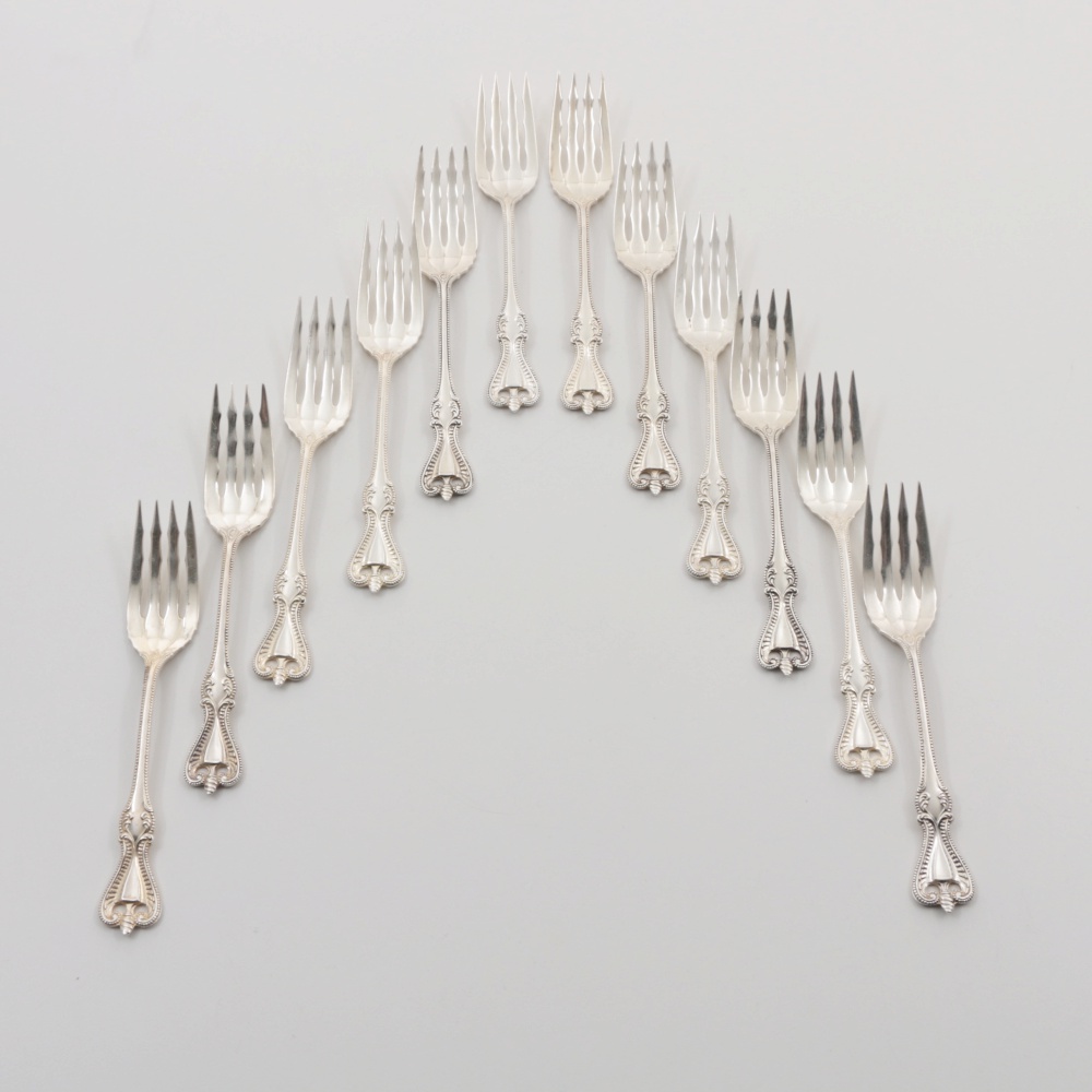 Towle Sterling Silver Service for Twelve in "Old Colonial" Pattern