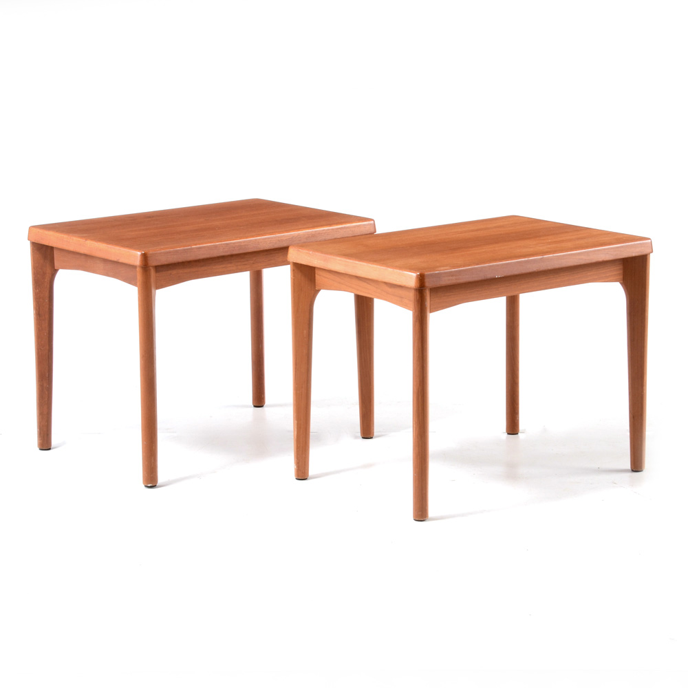 Pair of Danish Modern Teak End Tables