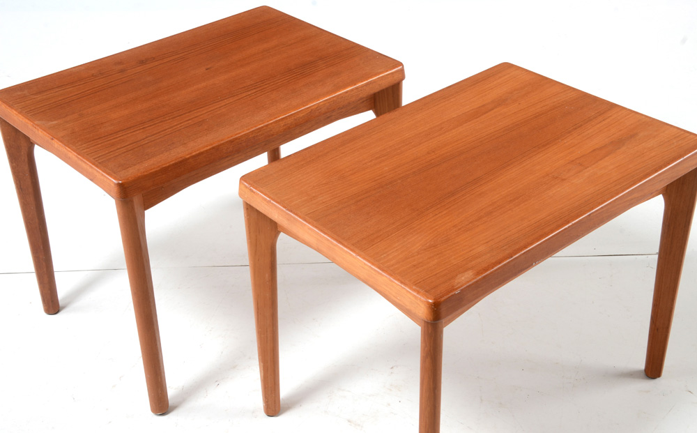 Pair of Danish Modern Teak End Tables