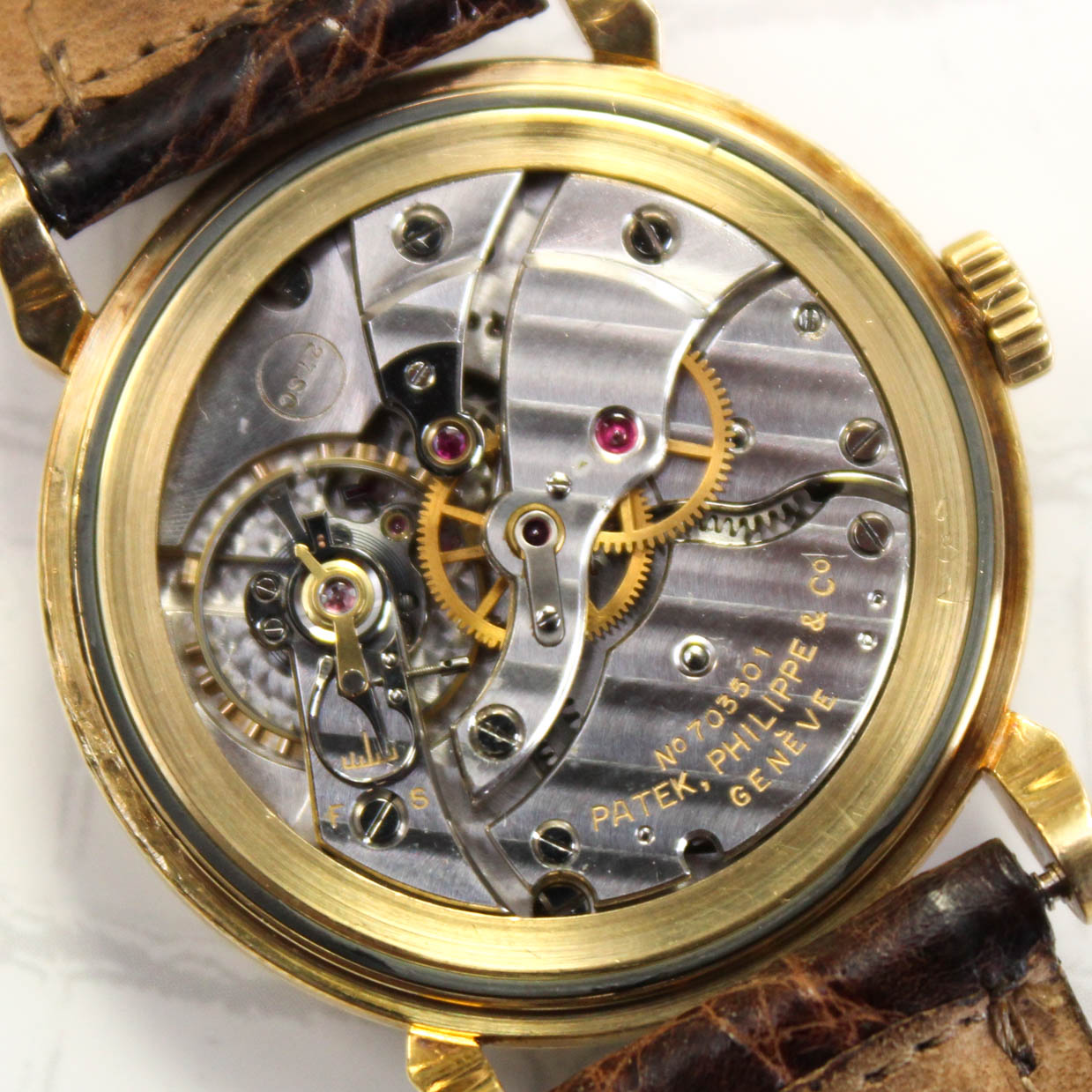 Vintage Patek Philippe 18K Yellow Gold Mechanical Watch