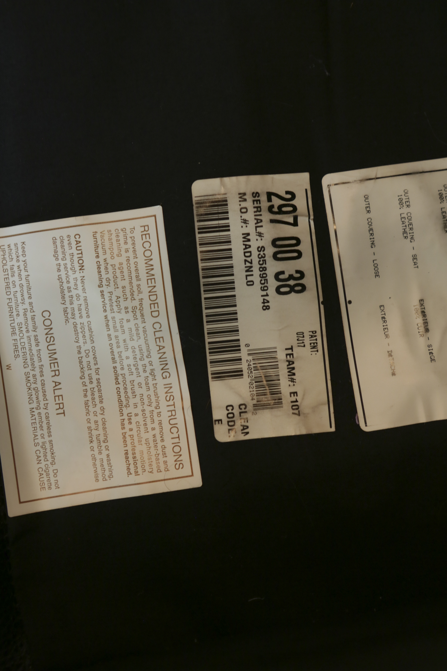 Leather Two Cushion Sofa