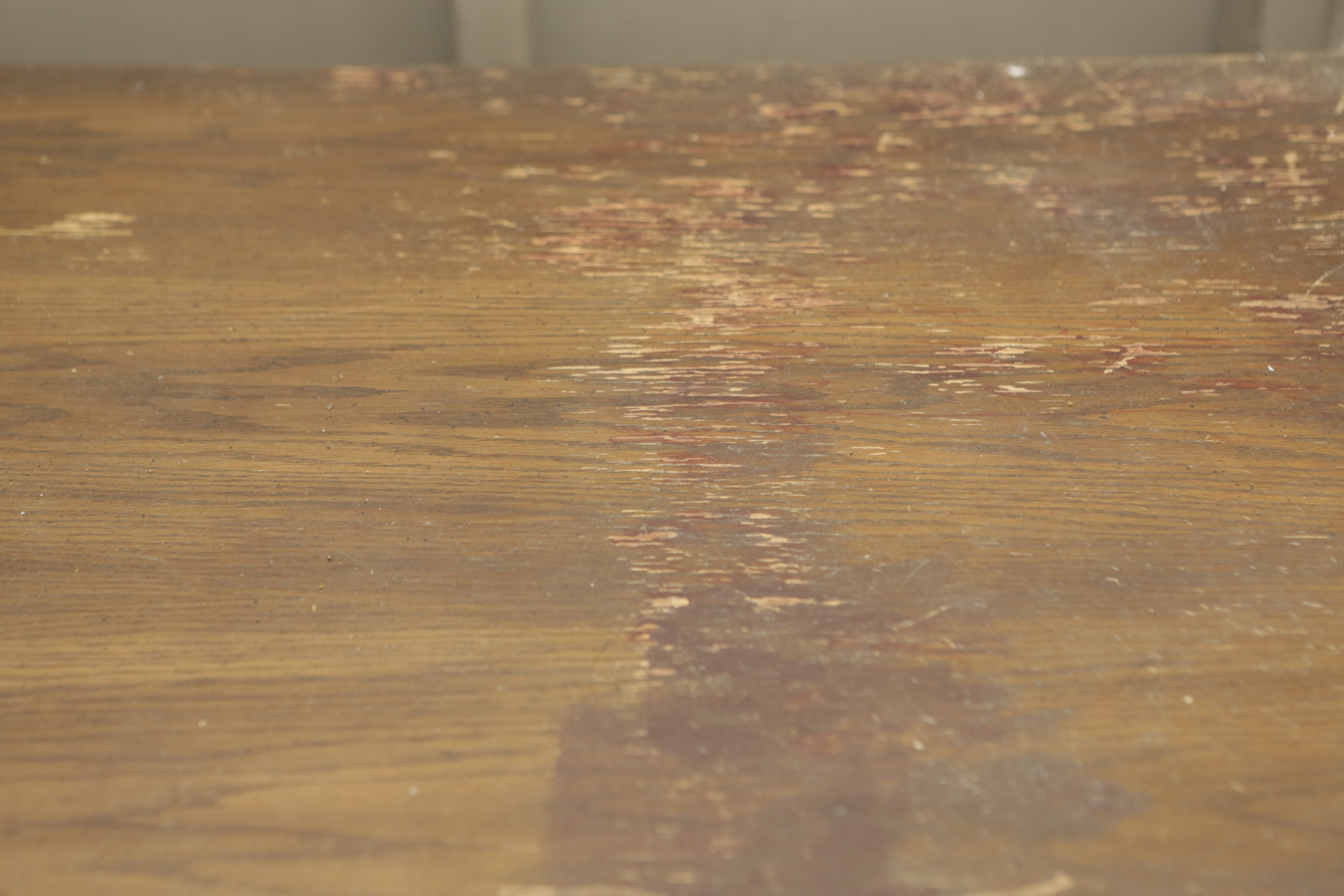 Vintage Oak Desk with Ladder Back Side Chair