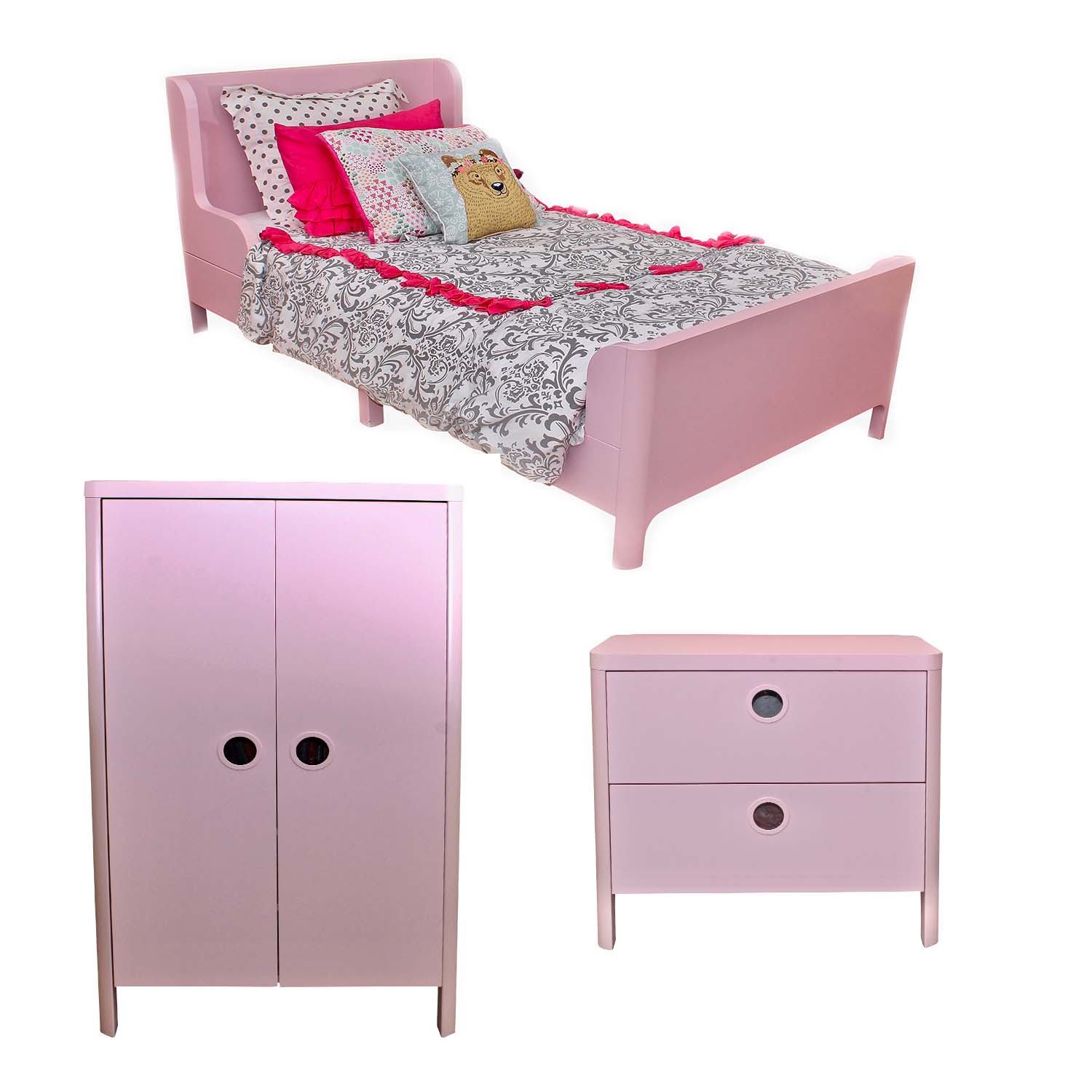 Pink Ikea Children's Twin Bedroom Furniture Set EBTH
