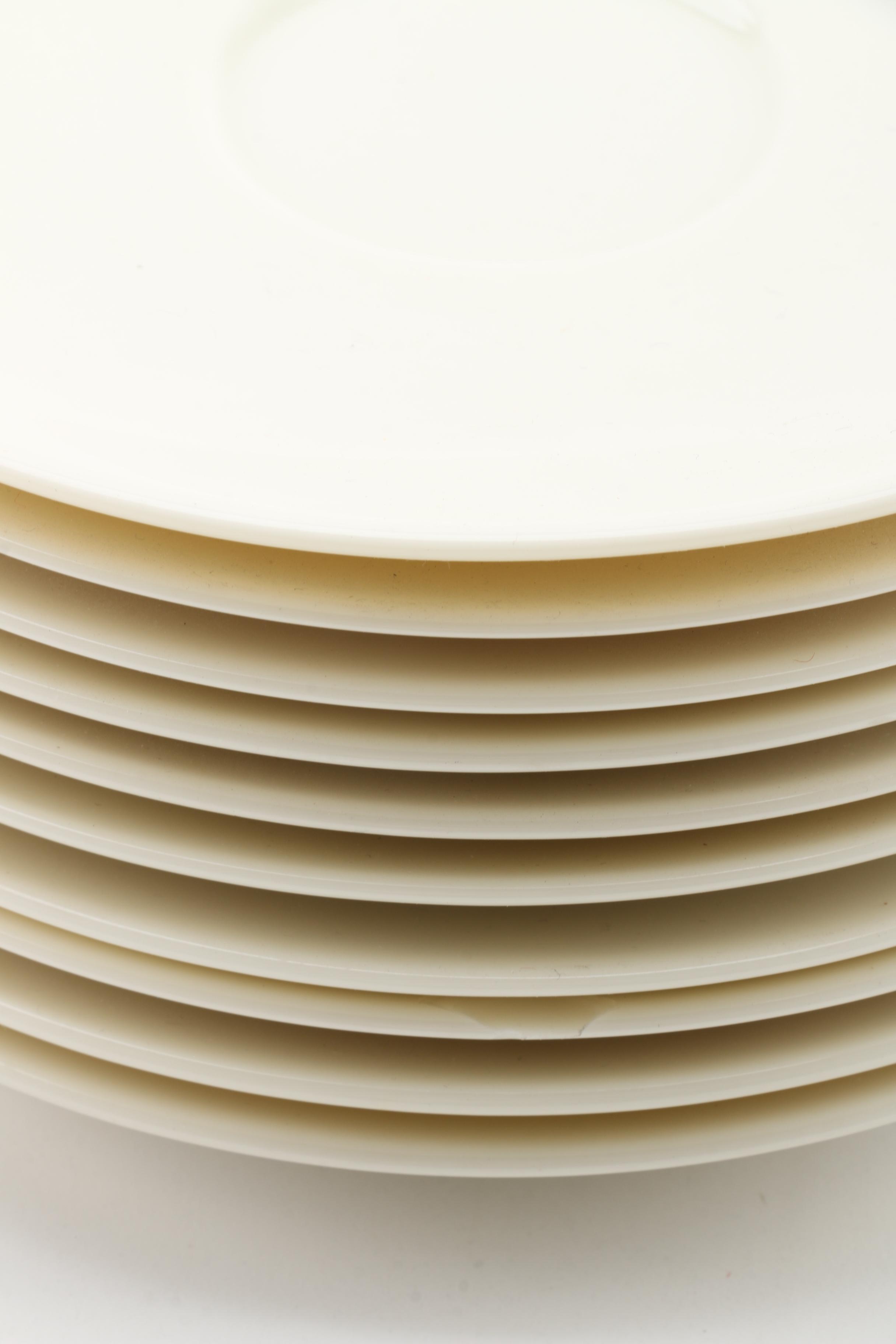 Lenox Ivory Porcelain Tableware Including "Temple Off White" Dessert Plate