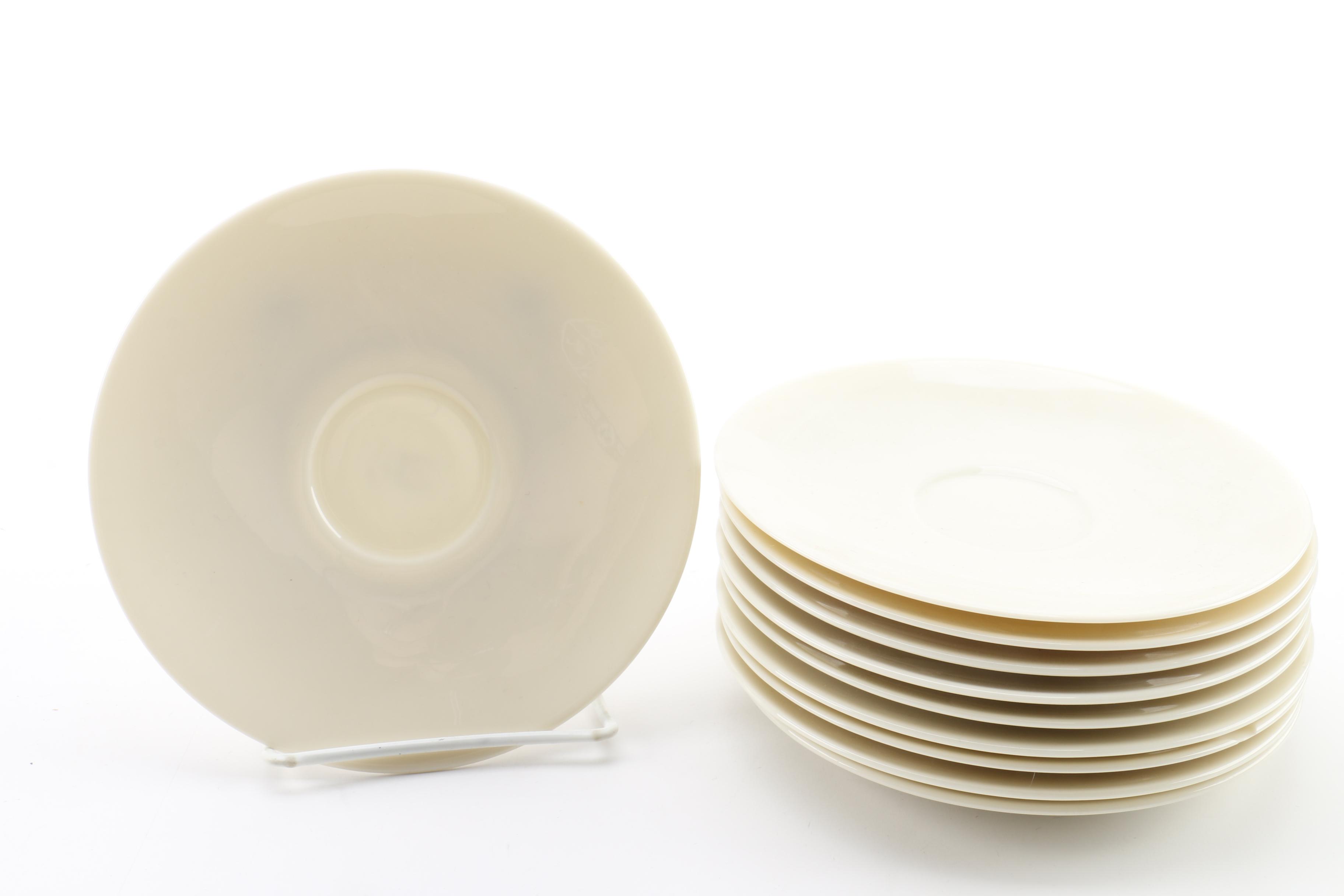 Lenox Ivory Porcelain Tableware Including "Temple Off White" Dessert Plate