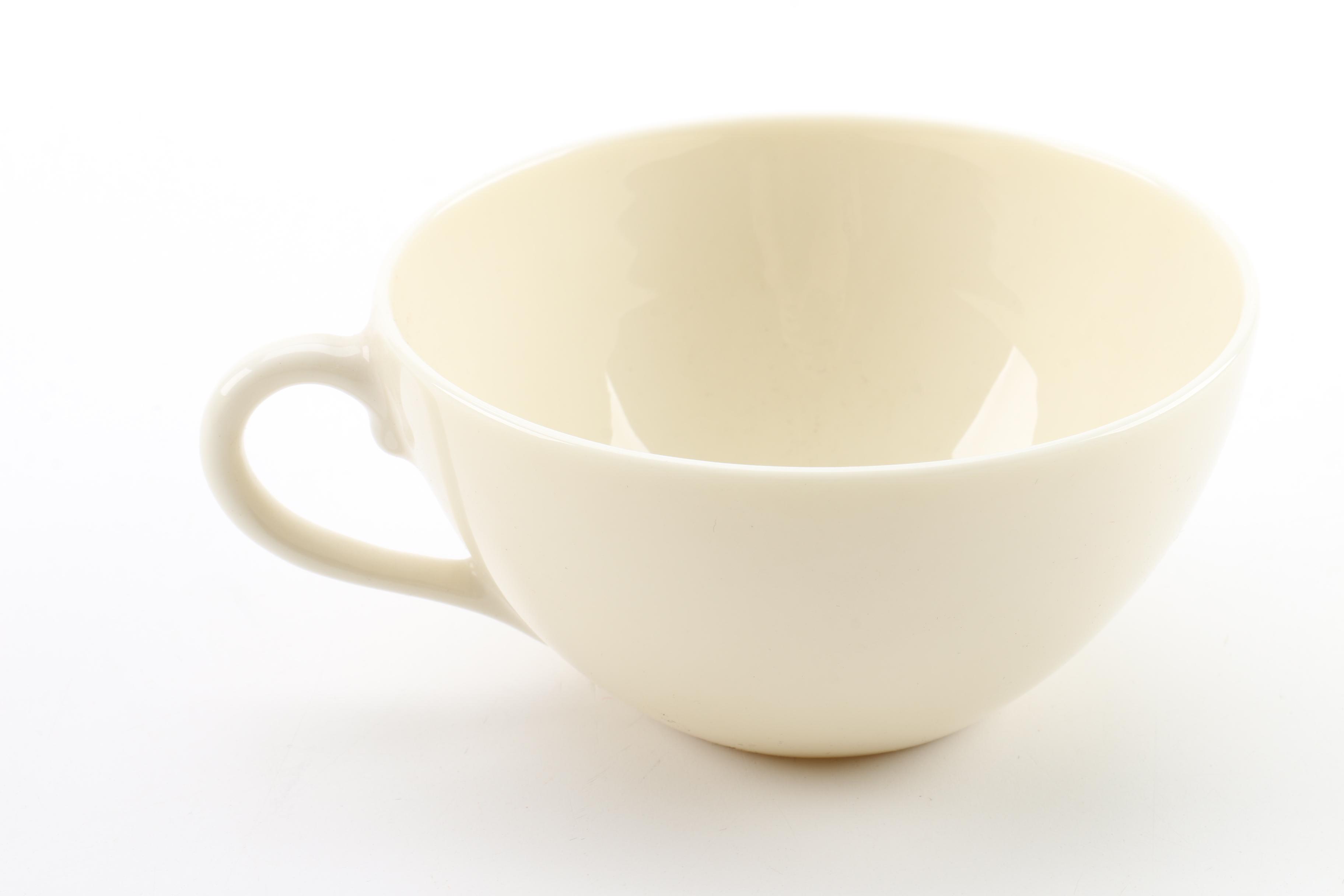 Lenox Ivory Porcelain Tableware Including "Temple Off White" Dessert Plate