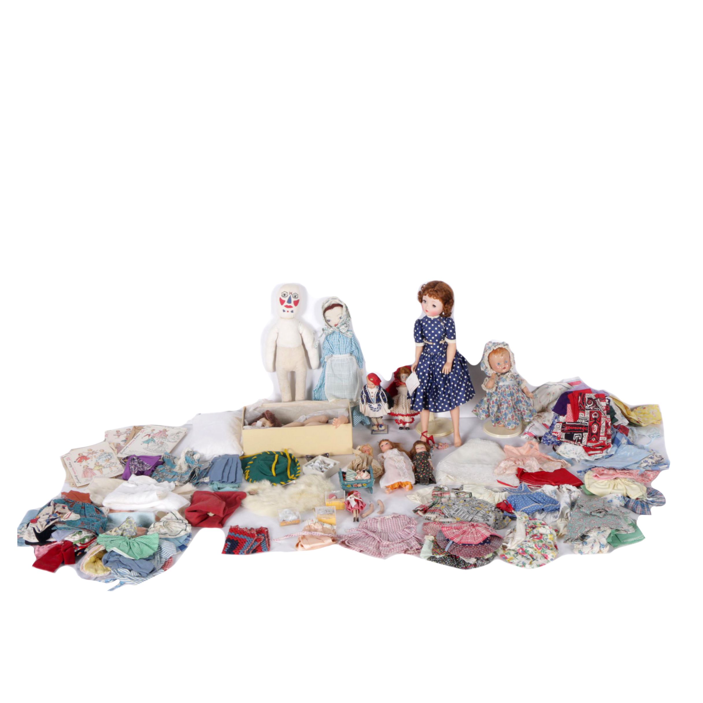 1950s Madame Alexander "Cissy" Doll with Vintage Dolls and Accessories