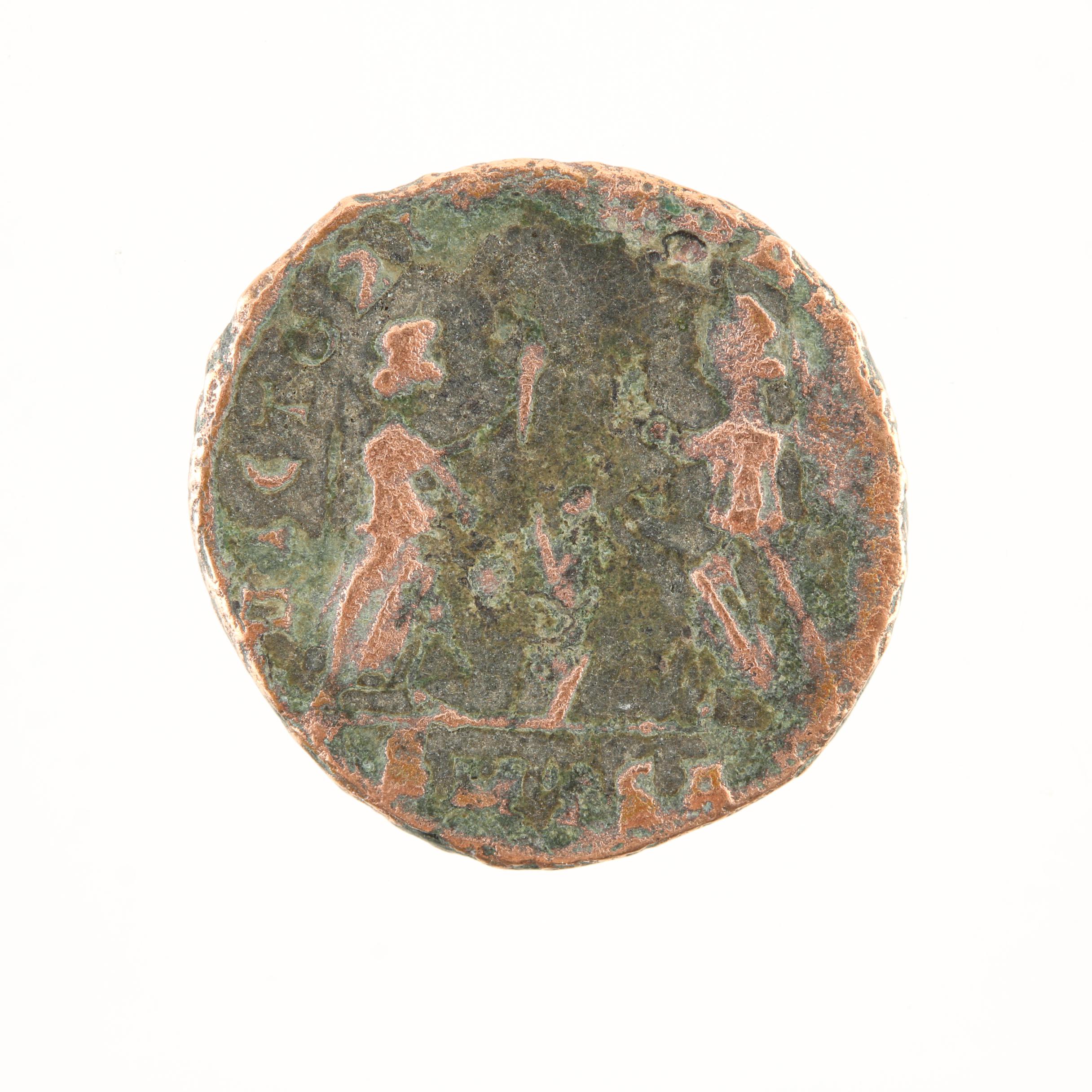 Ten Ancient Roman Imperial Bronze Coins from Constantine the Great's Era