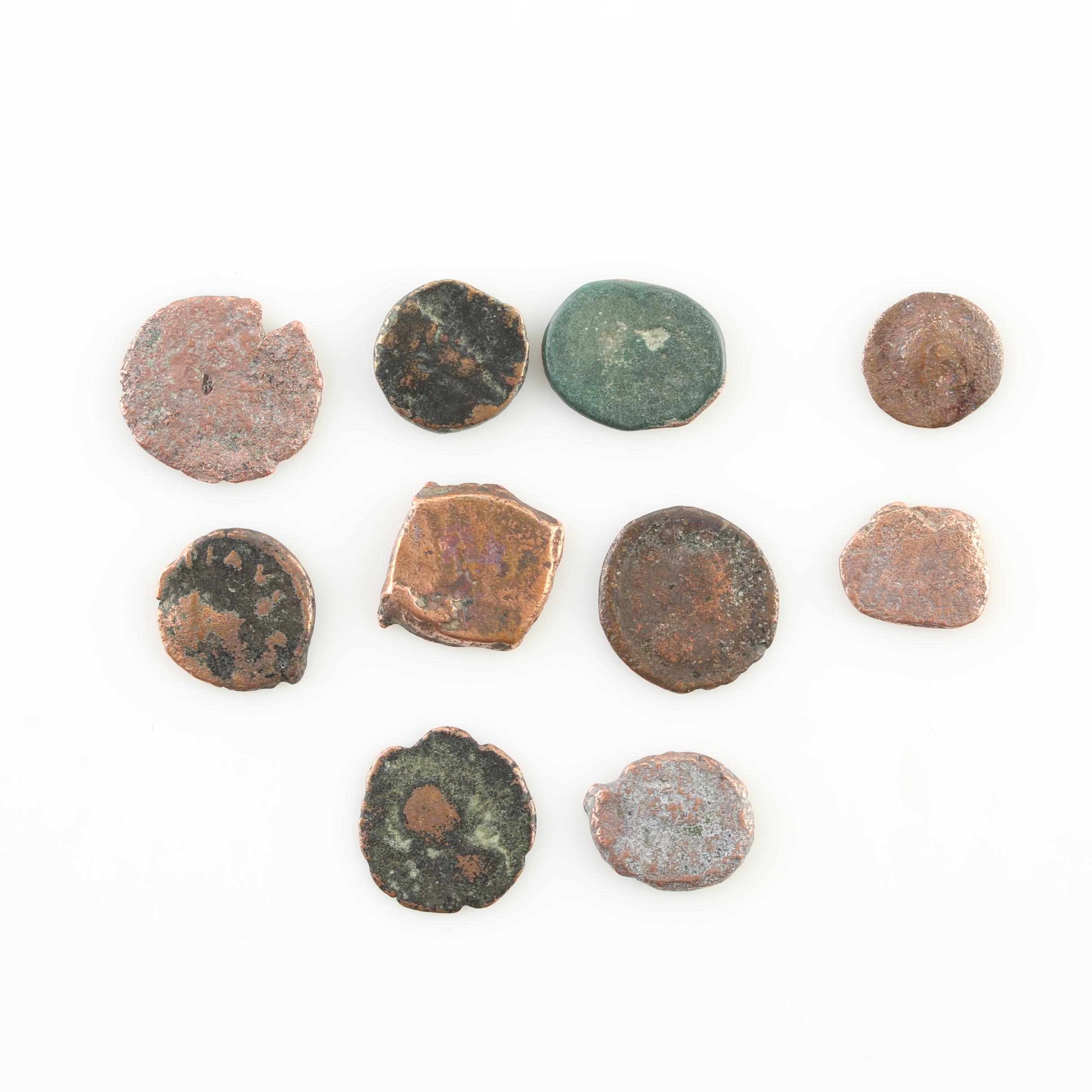 Ten Ancient Roman Imperial Bronze AE4 Coins