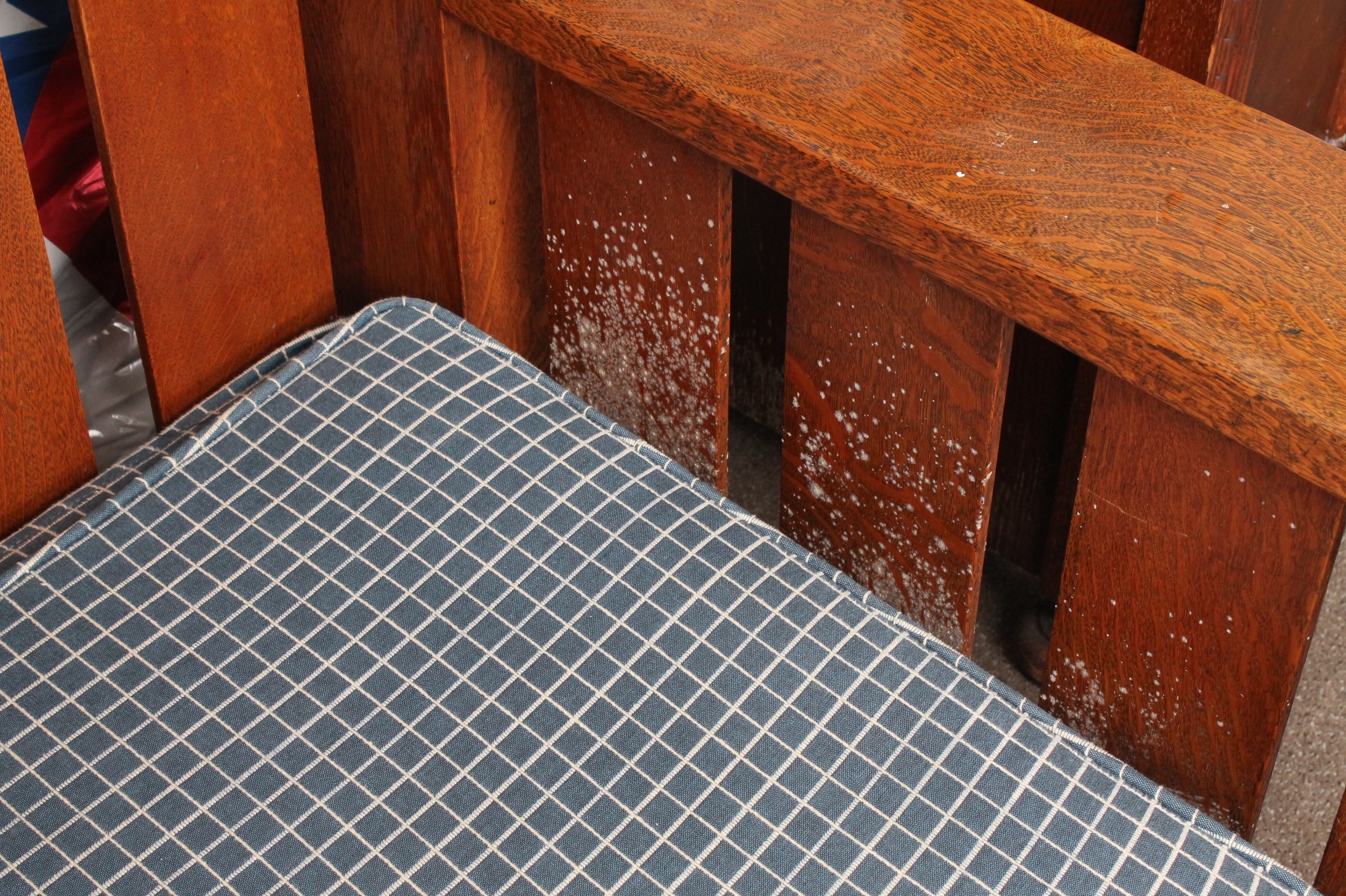 Vintage Craftsman Style Oak Sofa