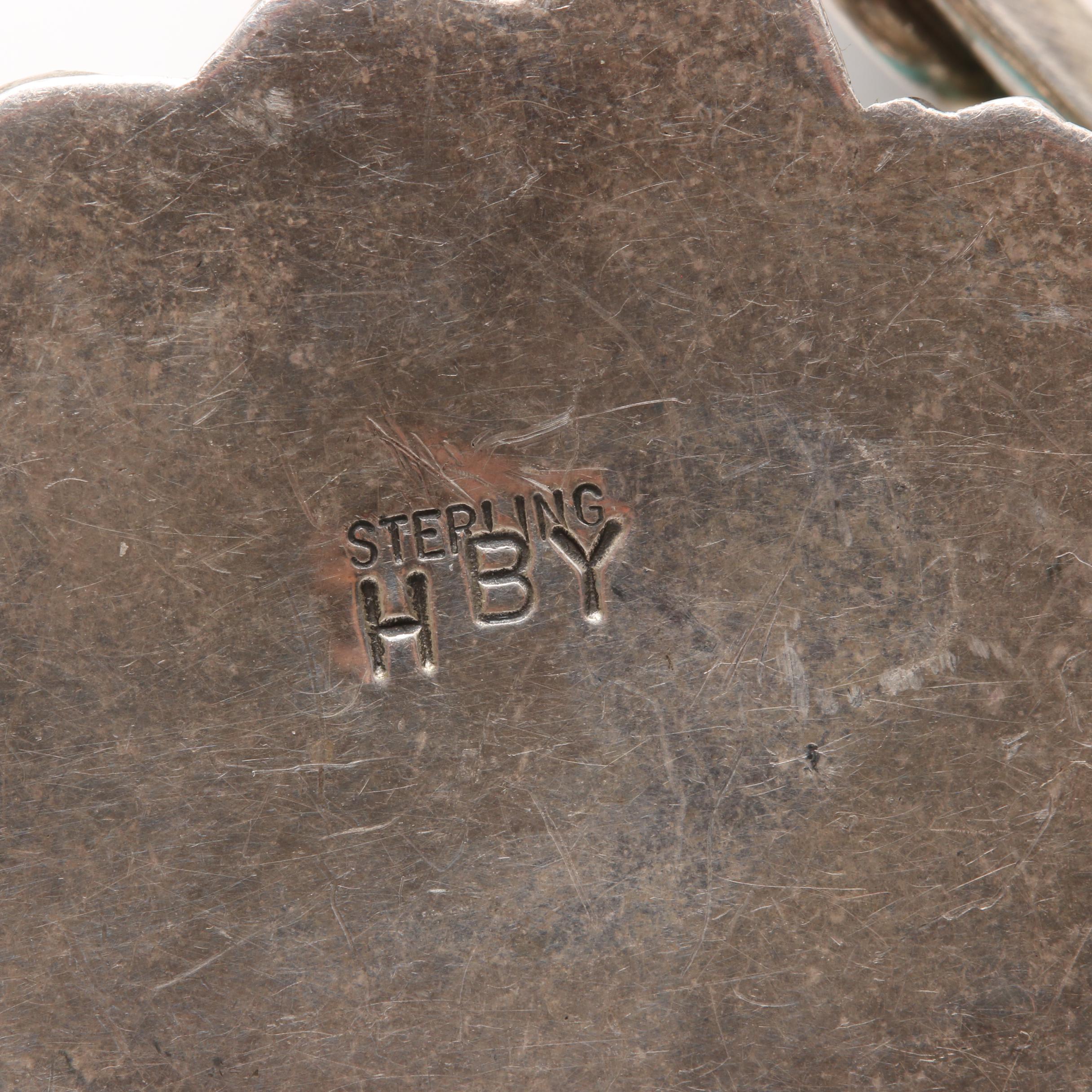 Harry B. Yazzie Navajo Diné Sterling Silver Turquoise Slave Bracelet