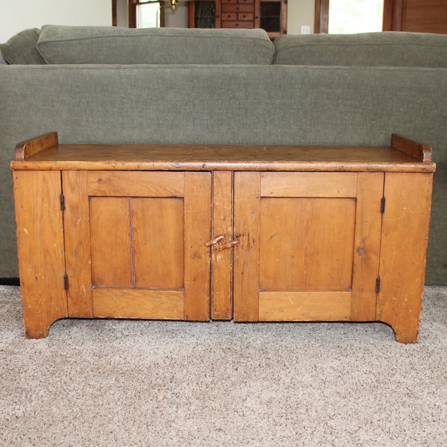 Antique Wooden Boot Bench