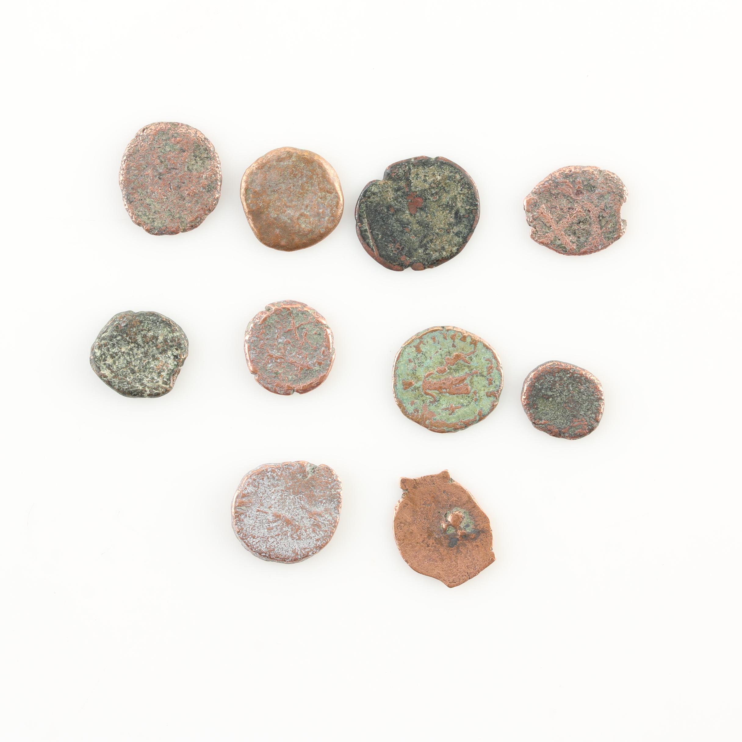 Ten Ancient Roman Imperial Bronze AE4 Coins