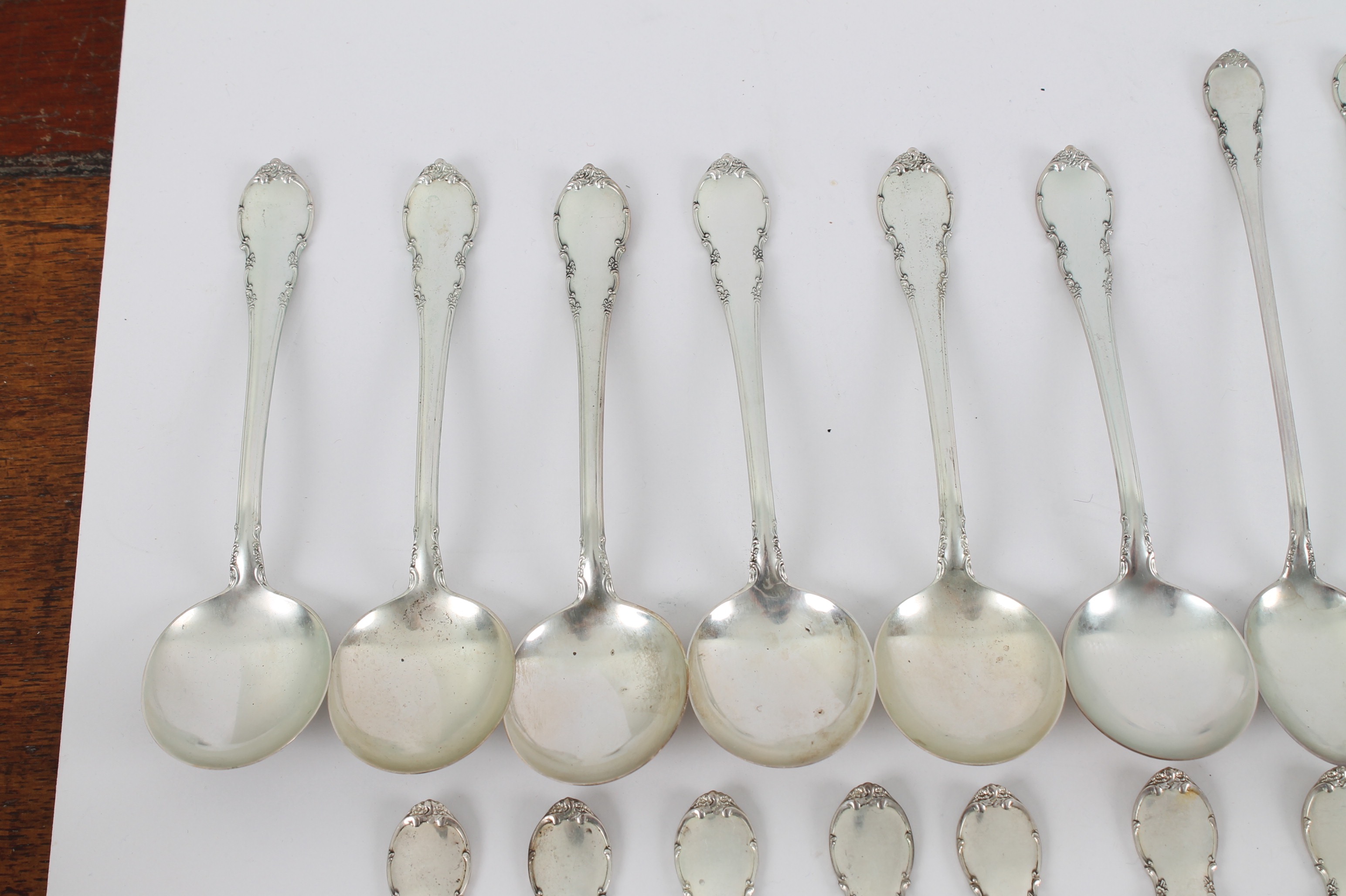 Vintage Lunt Sterling Silver "Modern Victorian" Flatware Set