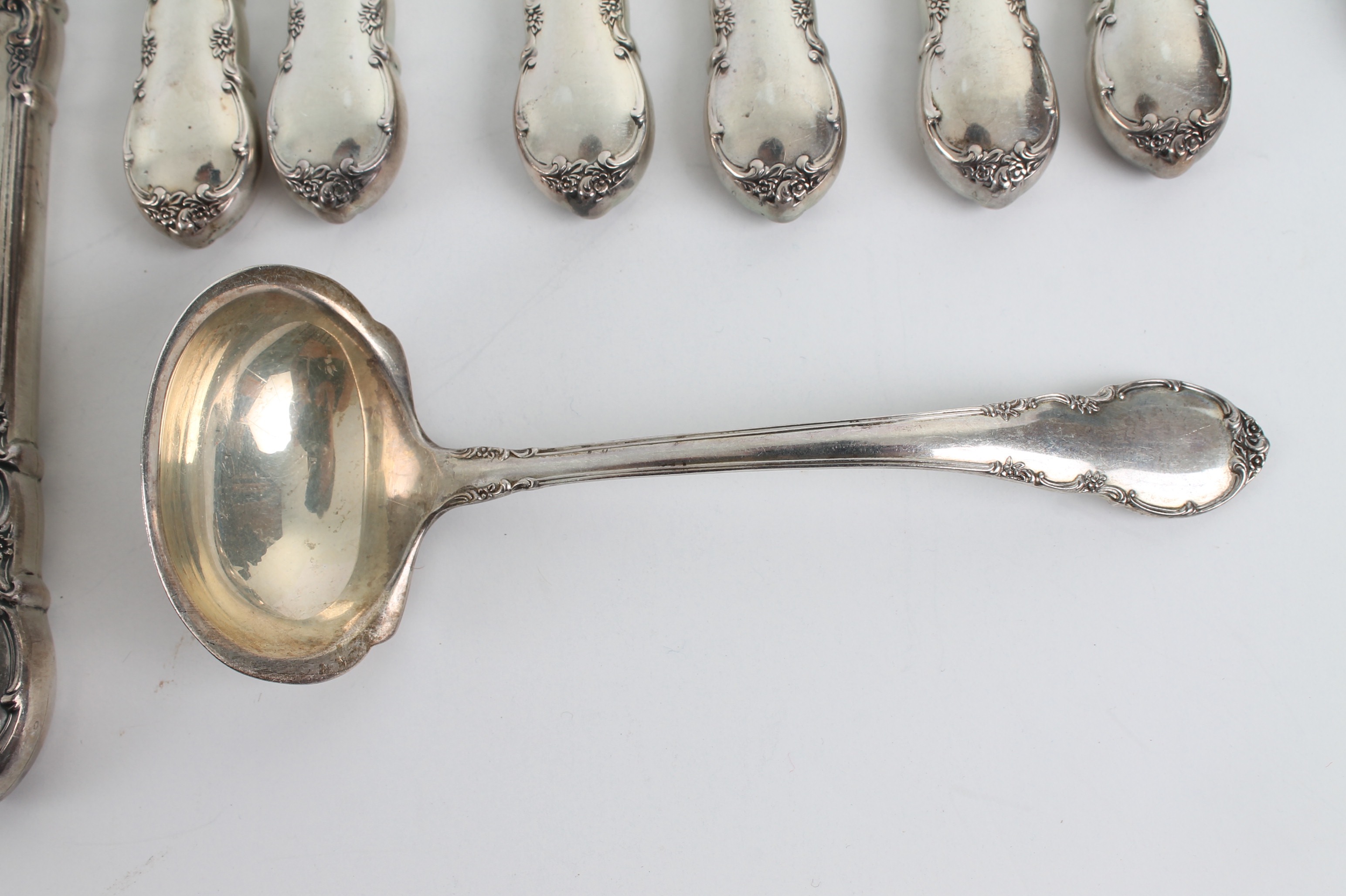 Vintage Lunt Sterling Silver "Modern Victorian" Flatware Set