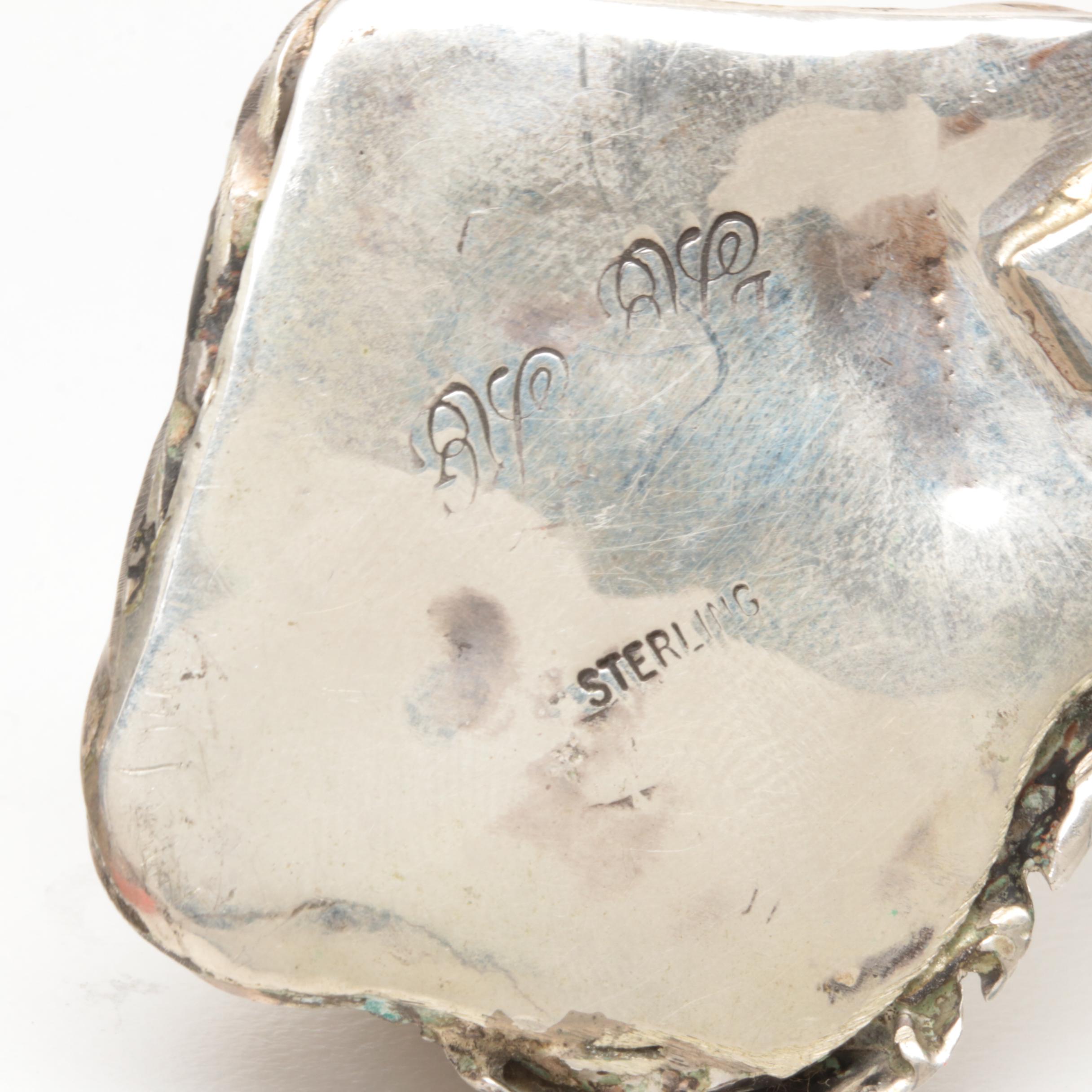 Bill Kirkham Sterling Silver Jewelry Set with Malachite, Agate and Tiger's Eye