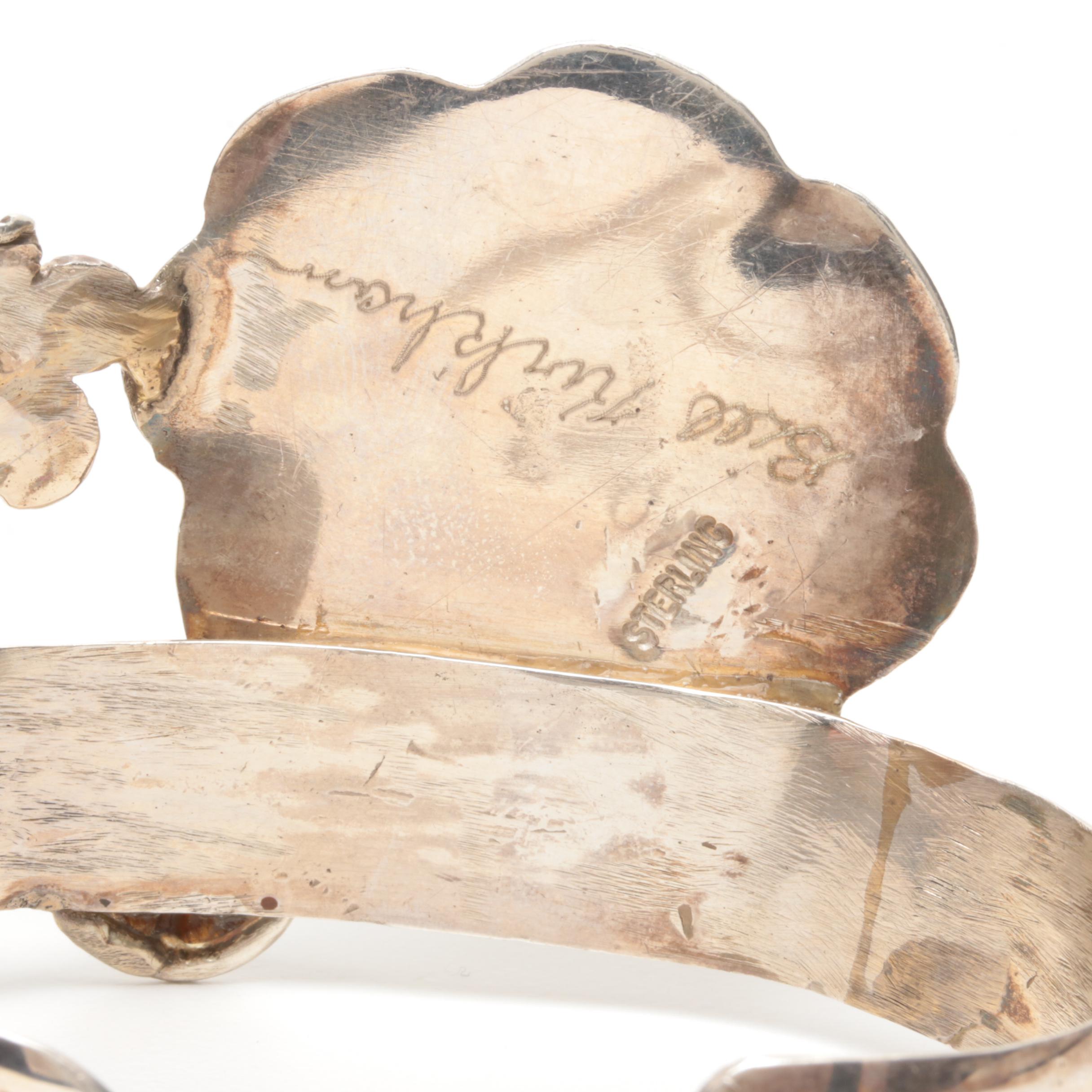 Bill Kirkham Sterling Silver Jewelry Set with Malachite, Agate and Tiger's Eye