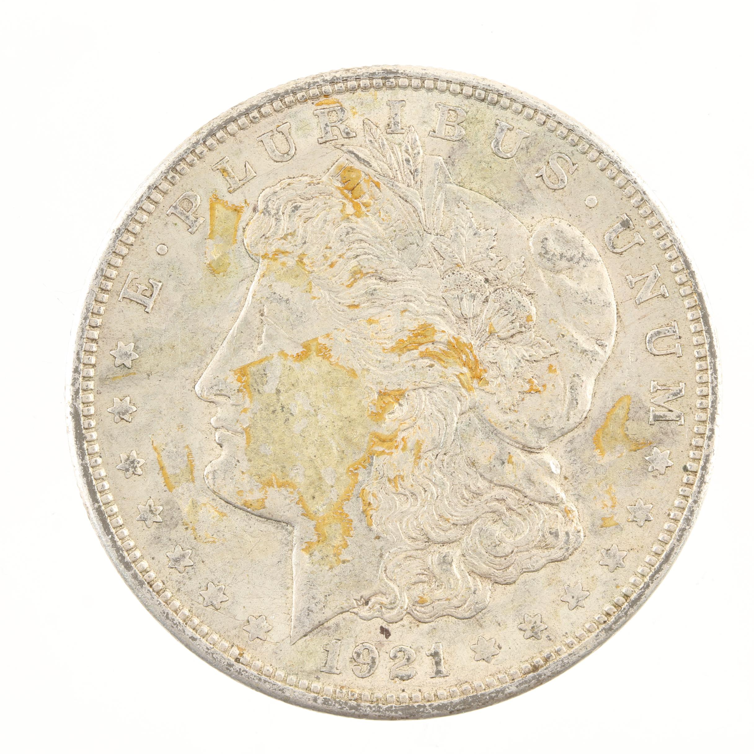 Five Morgan Silver Dollars