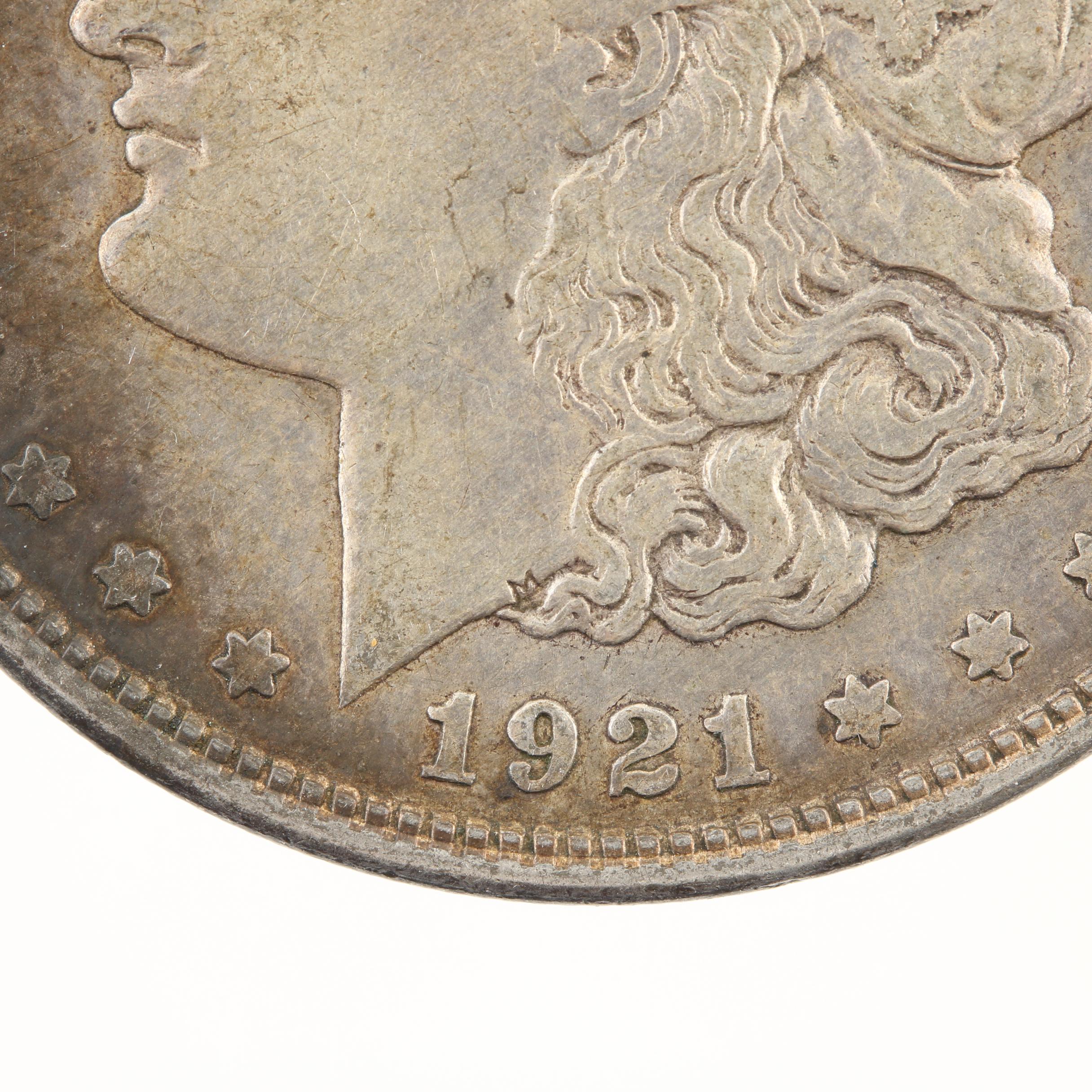 Five Morgan Silver Dollars