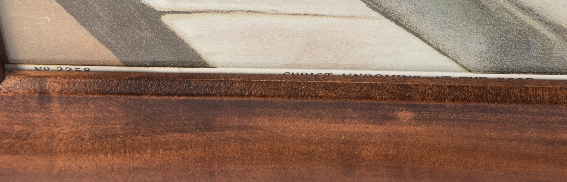 Vintage Chromolithograph "Christ Knocking at the Door"