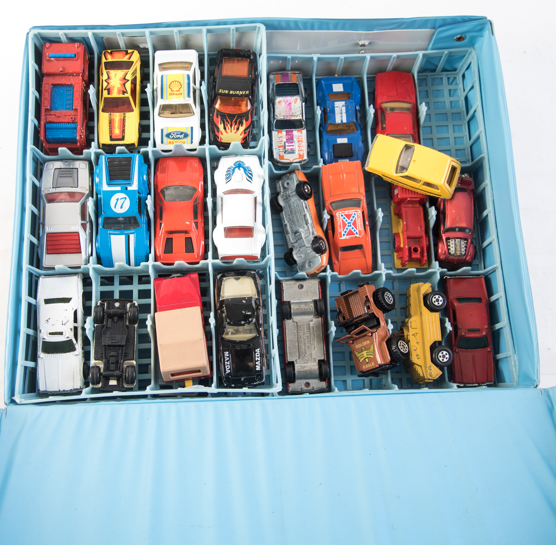 Assorted Matchbox Cars in Case
