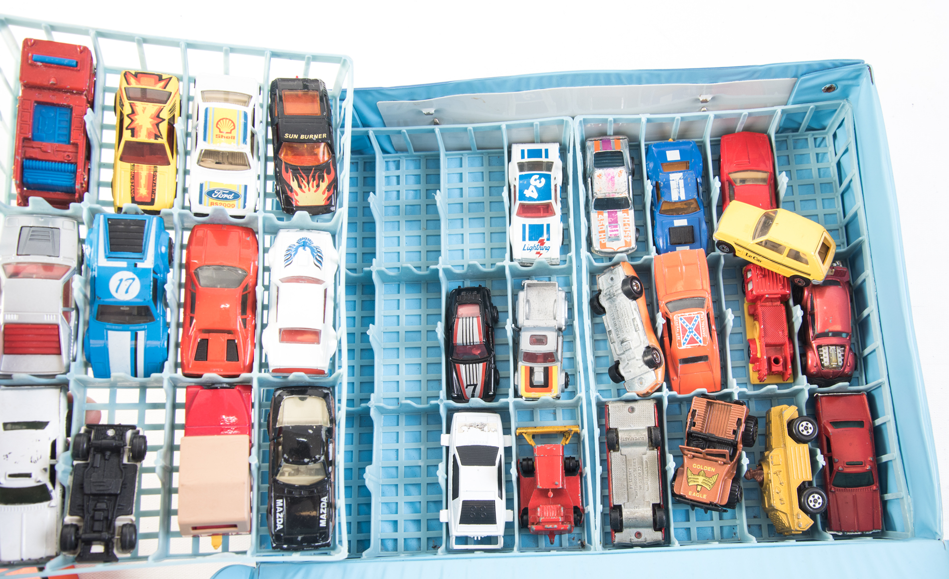 Assorted Matchbox Cars in Case