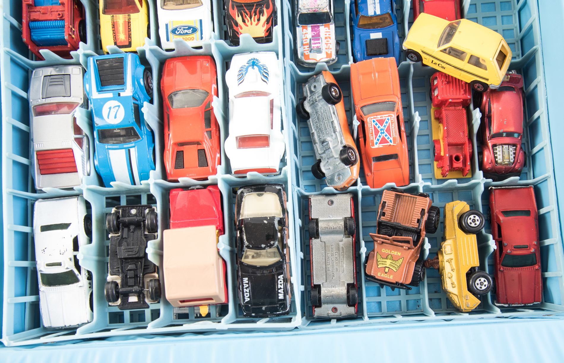 Assorted Matchbox Cars in Case