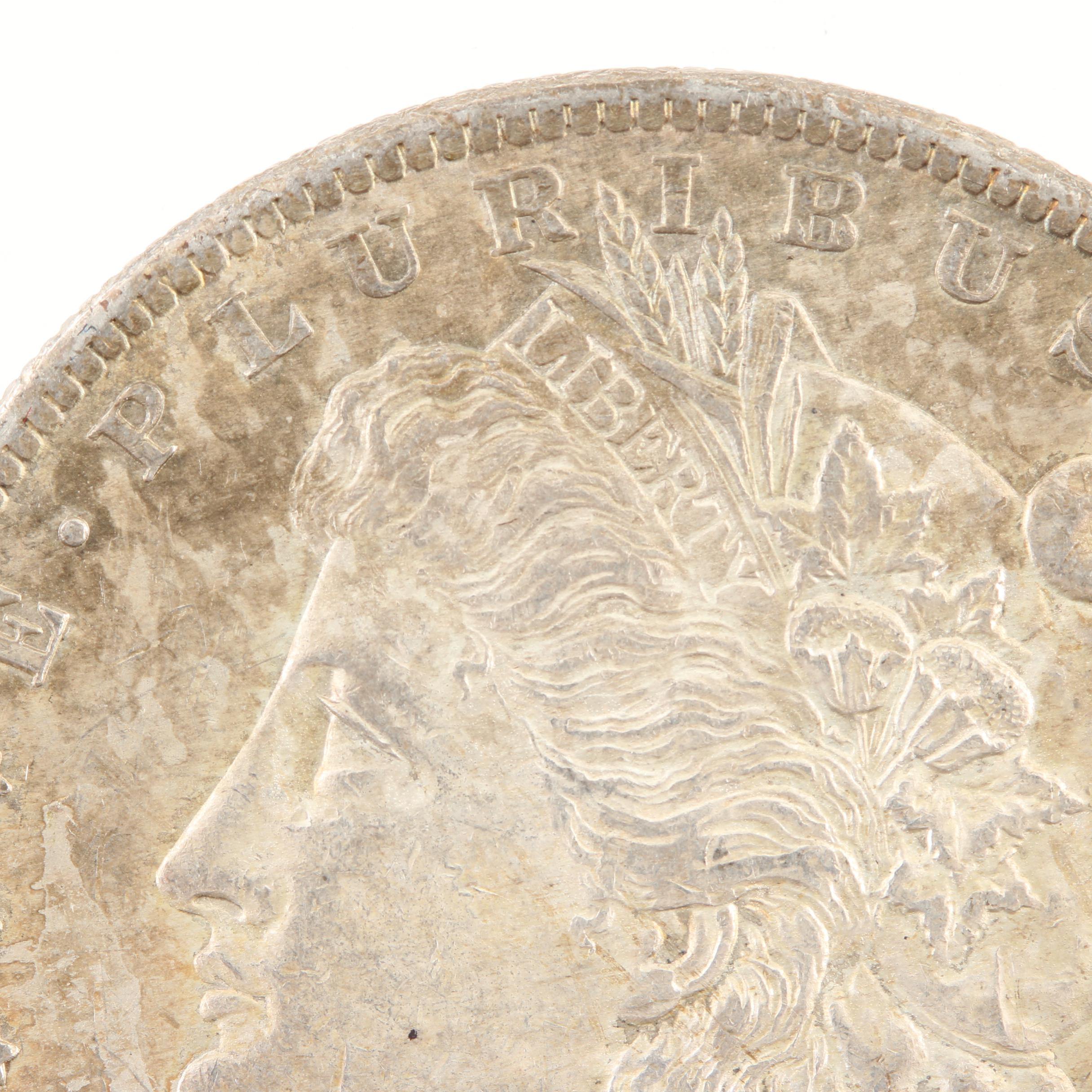 Five Morgan Silver Dollars