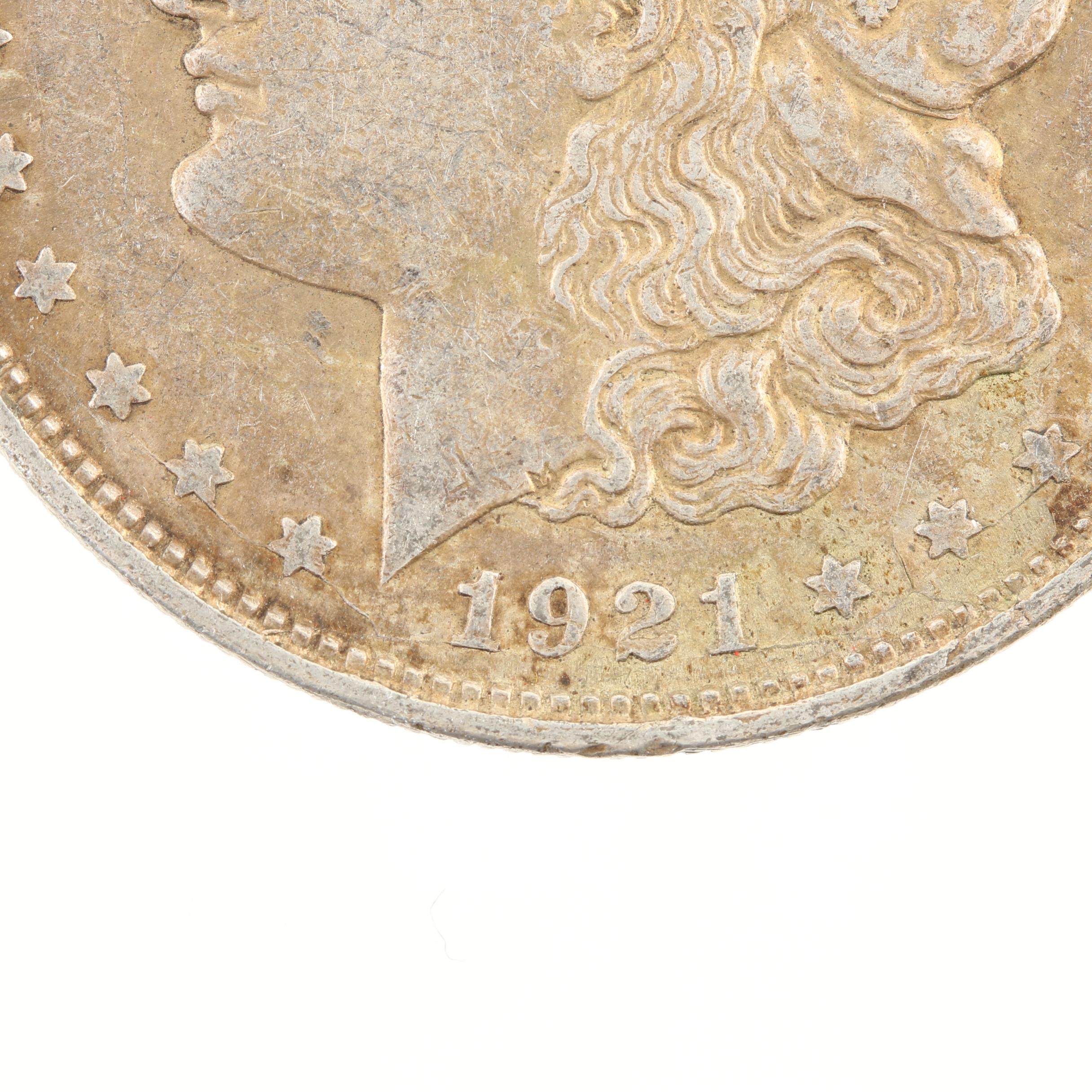 Five Morgan Silver Dollars