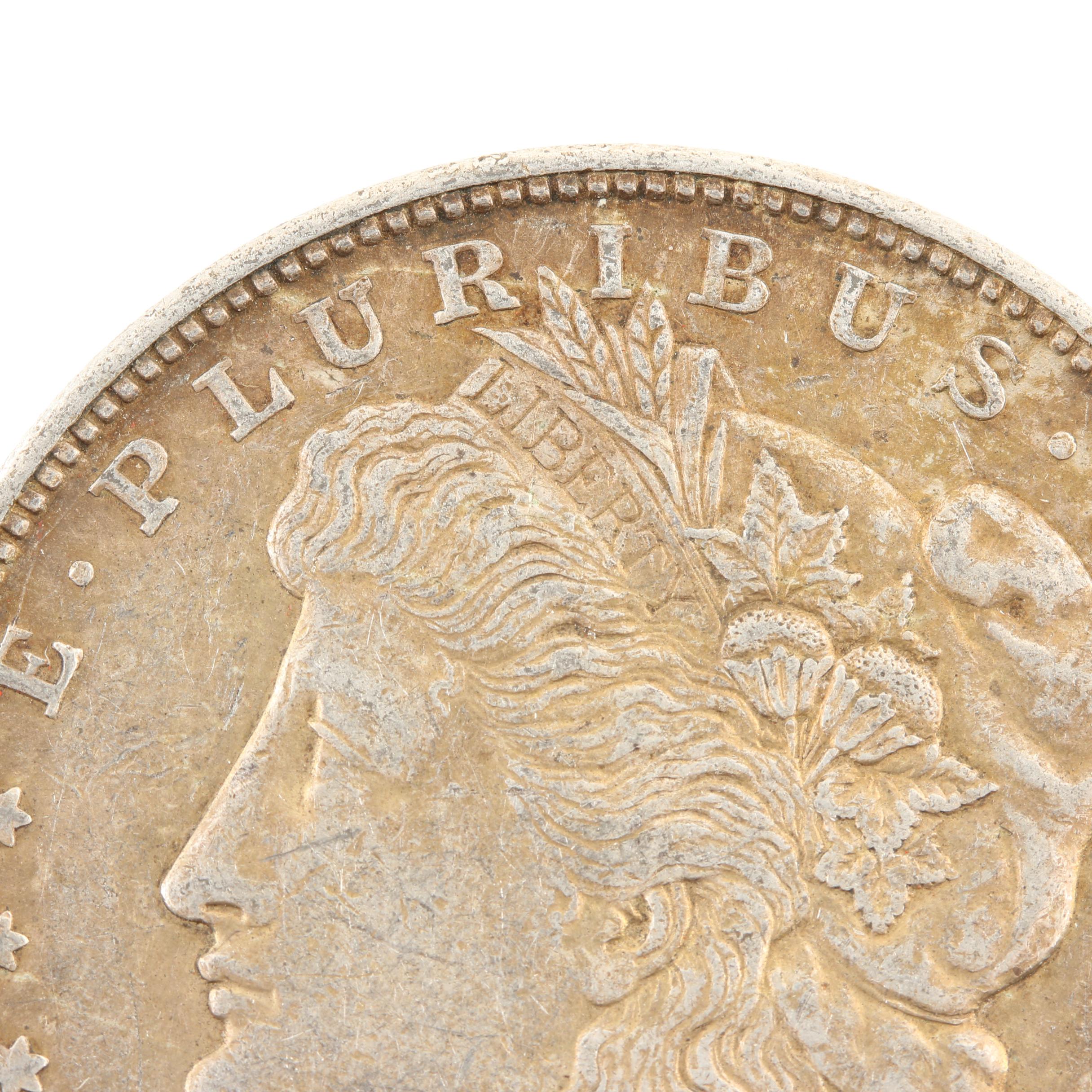 Five Morgan Silver Dollars