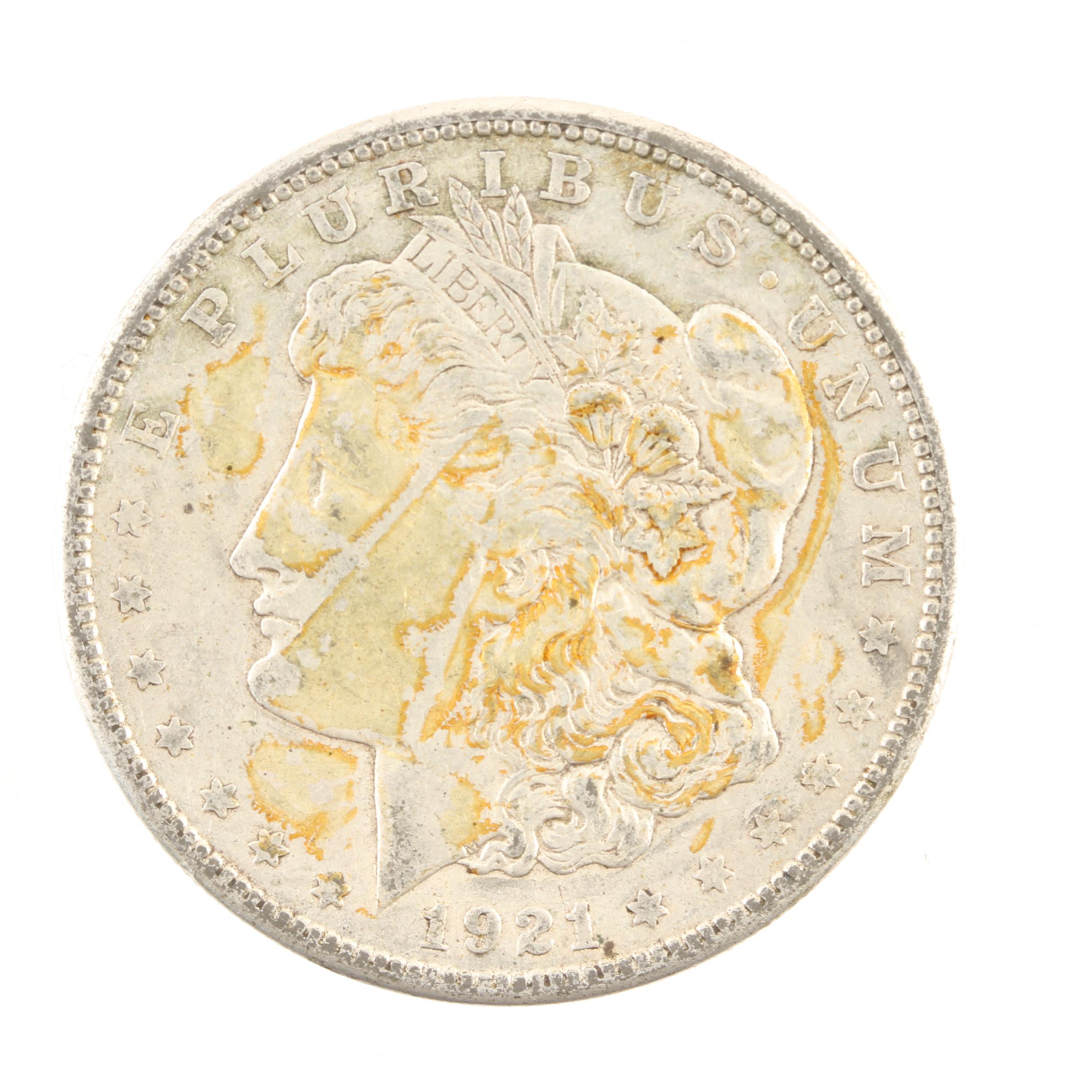 Five Morgan Silver Dollars