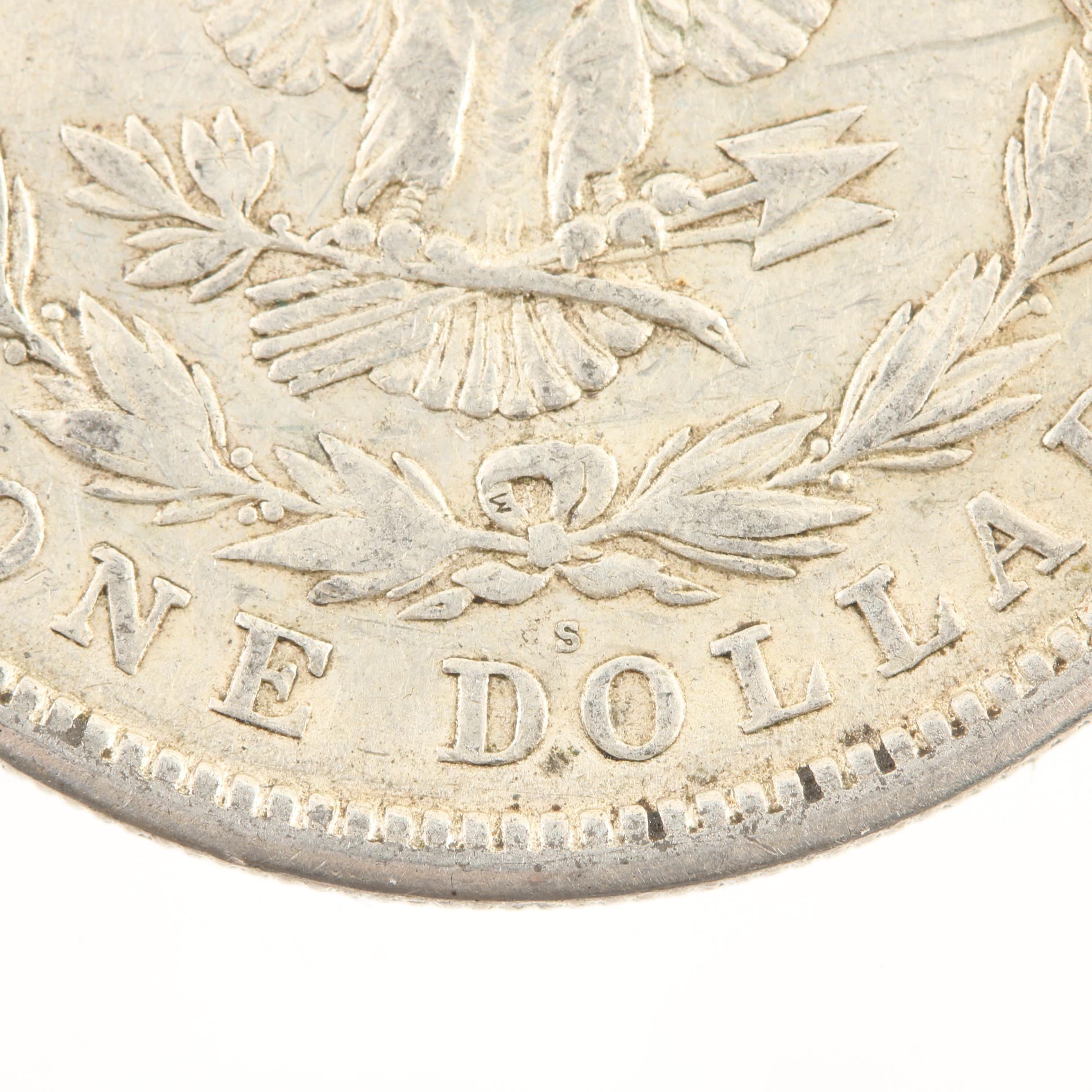 Five Morgan Silver Dollars