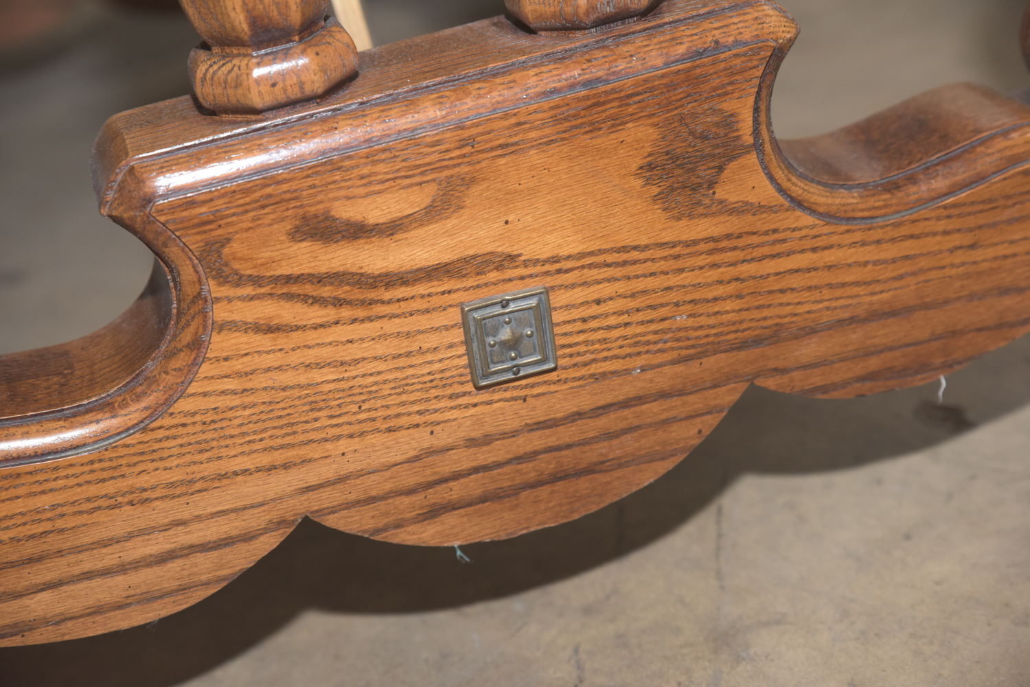 Mid-Century Oak Dining Table with Cane Back Chairs by Thomasville