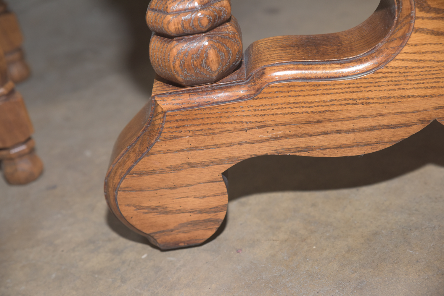 Mid-Century Oak Dining Table with Cane Back Chairs by Thomasville