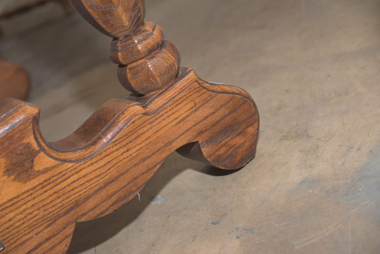 Mid-Century Oak Dining Table with Cane Back Chairs by Thomasville