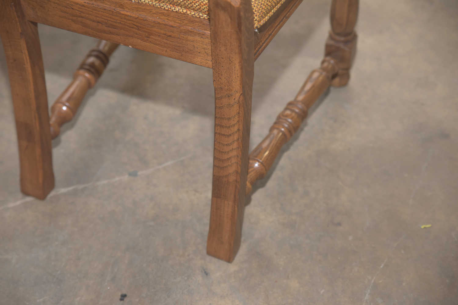 Mid-Century Oak Dining Table with Cane Back Chairs by Thomasville